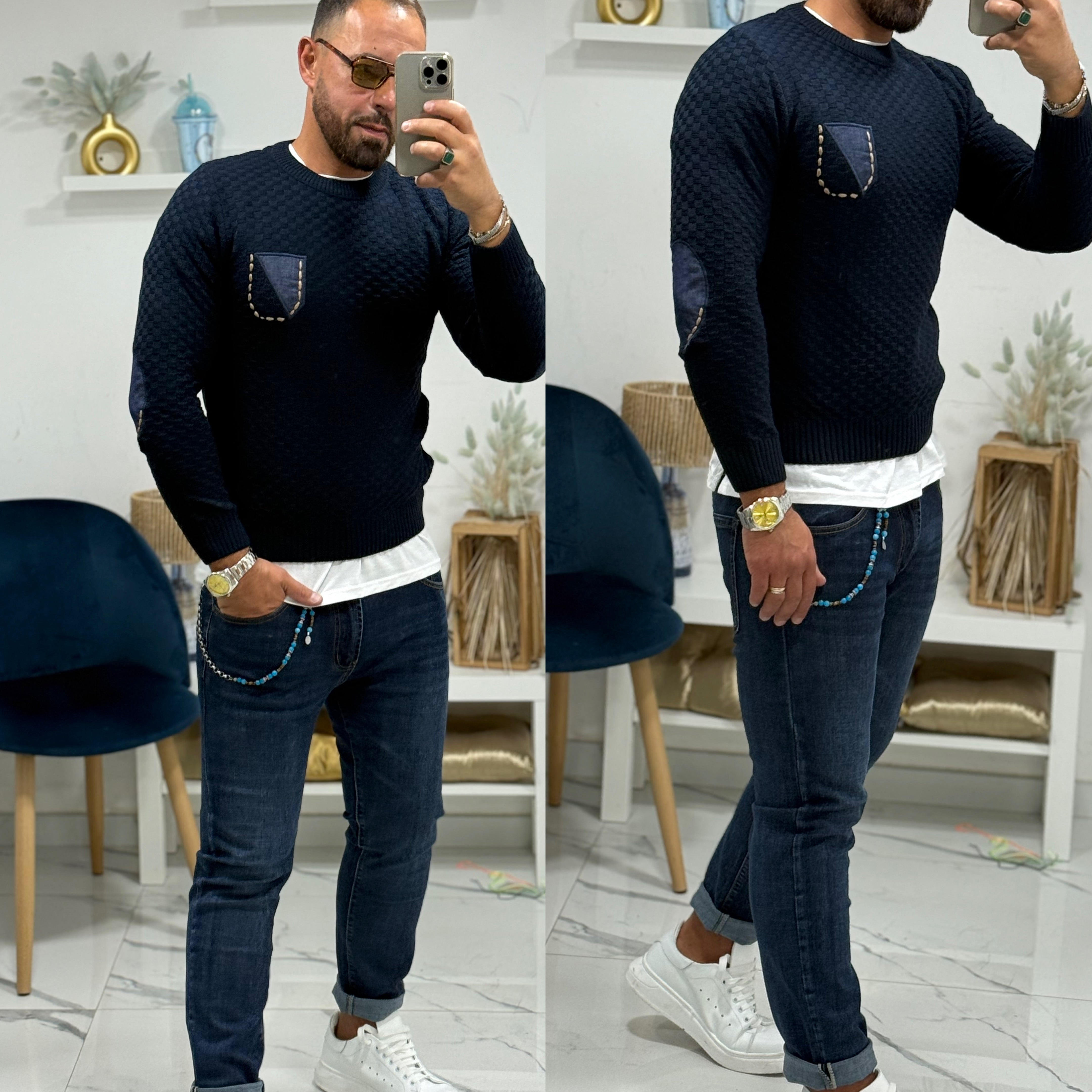 Maglioncino toppa e pochette uguale Italian