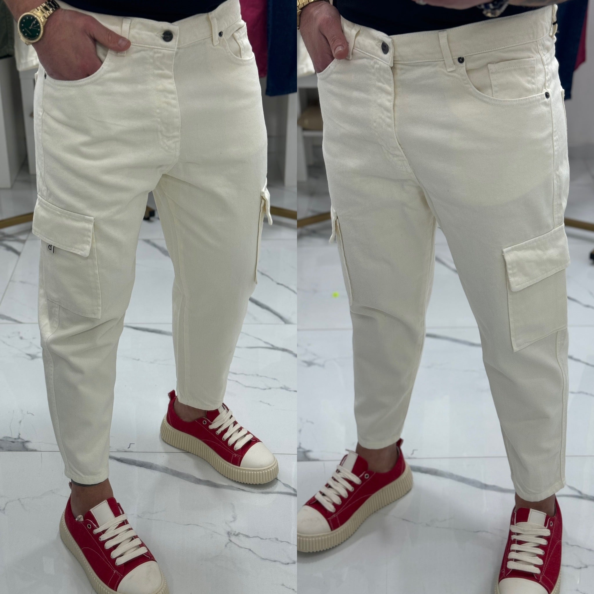 Jeans cargo modello Capri Boston