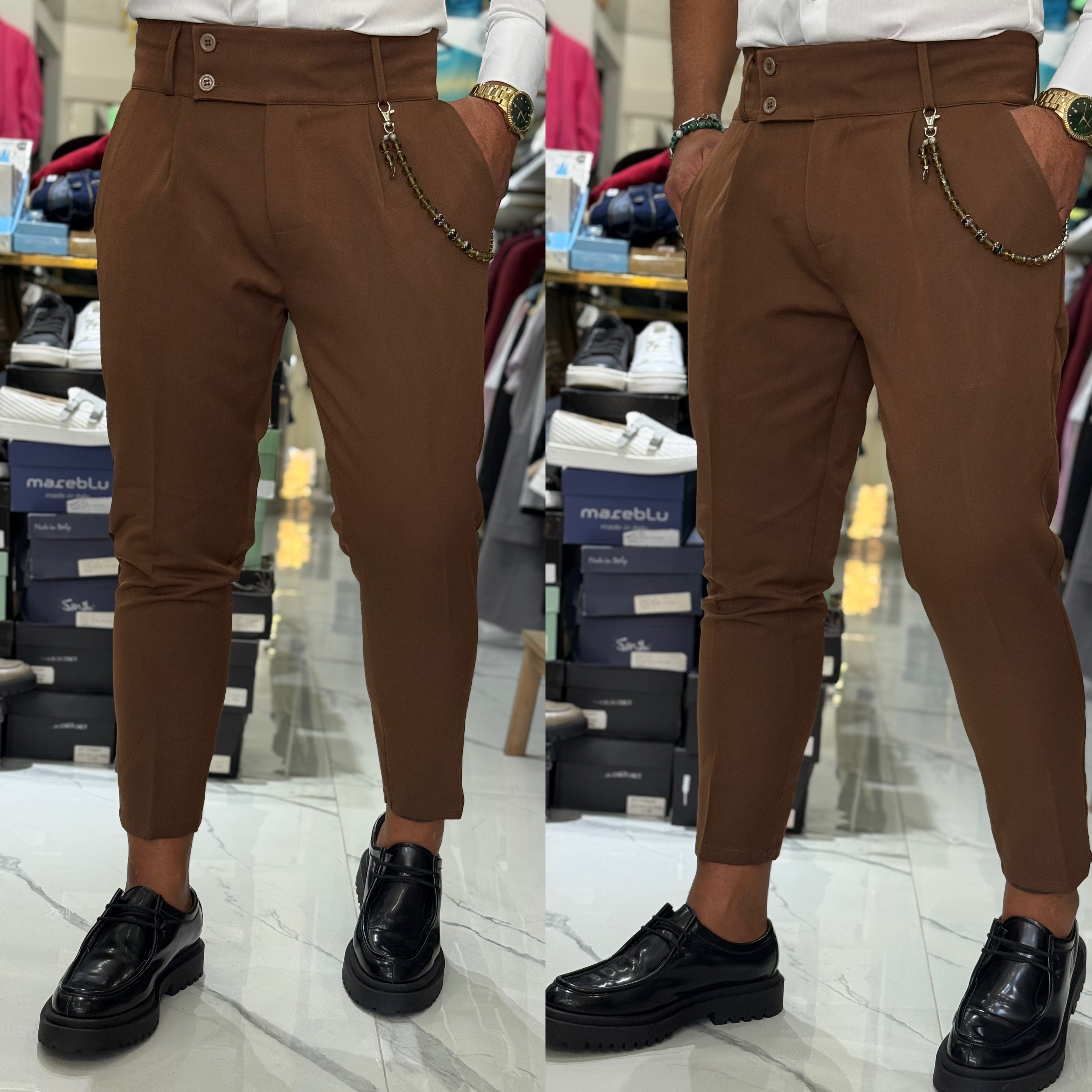Pantalone vita alta sartoriale Gurkha