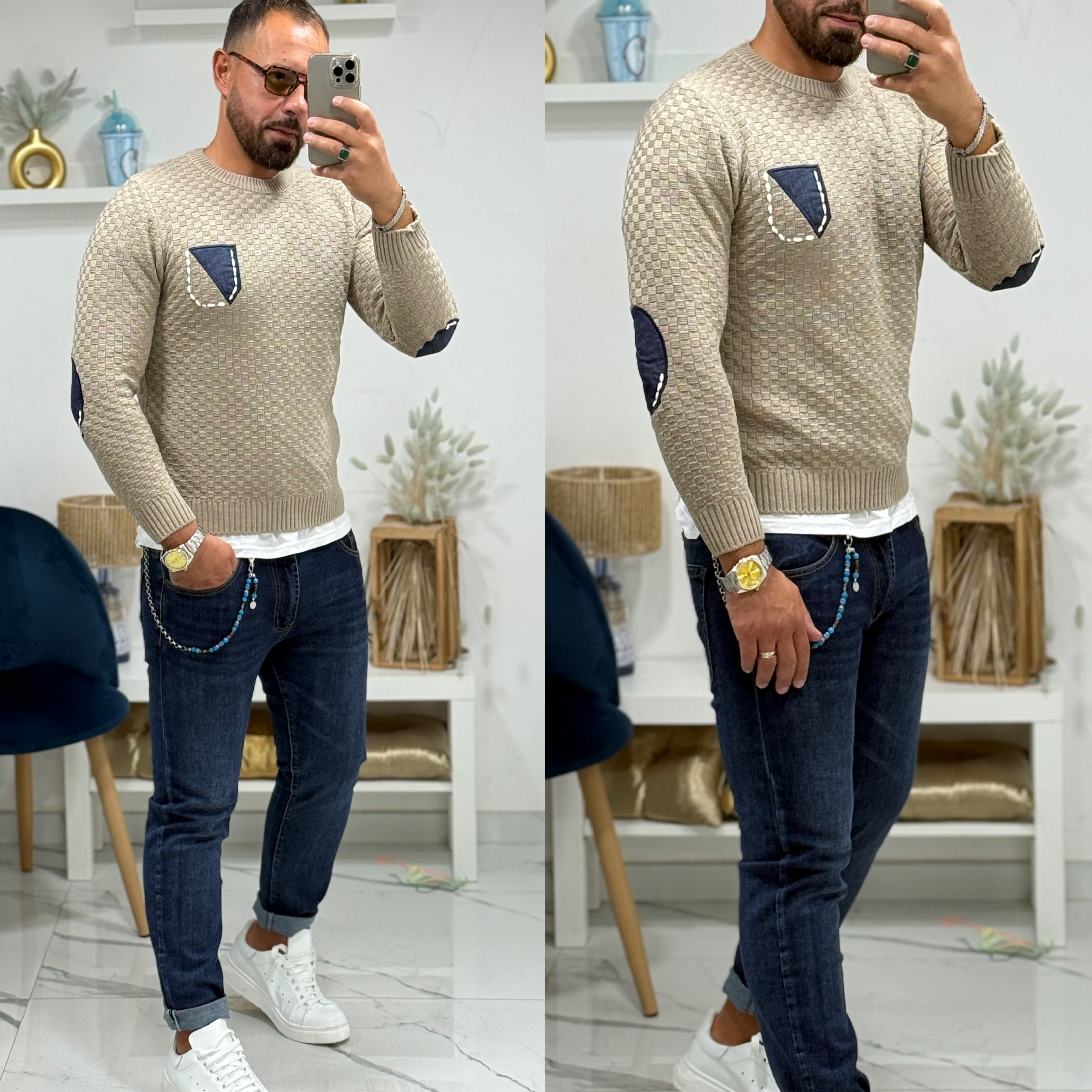 Maglioncino toppa e pochette uguale Italian