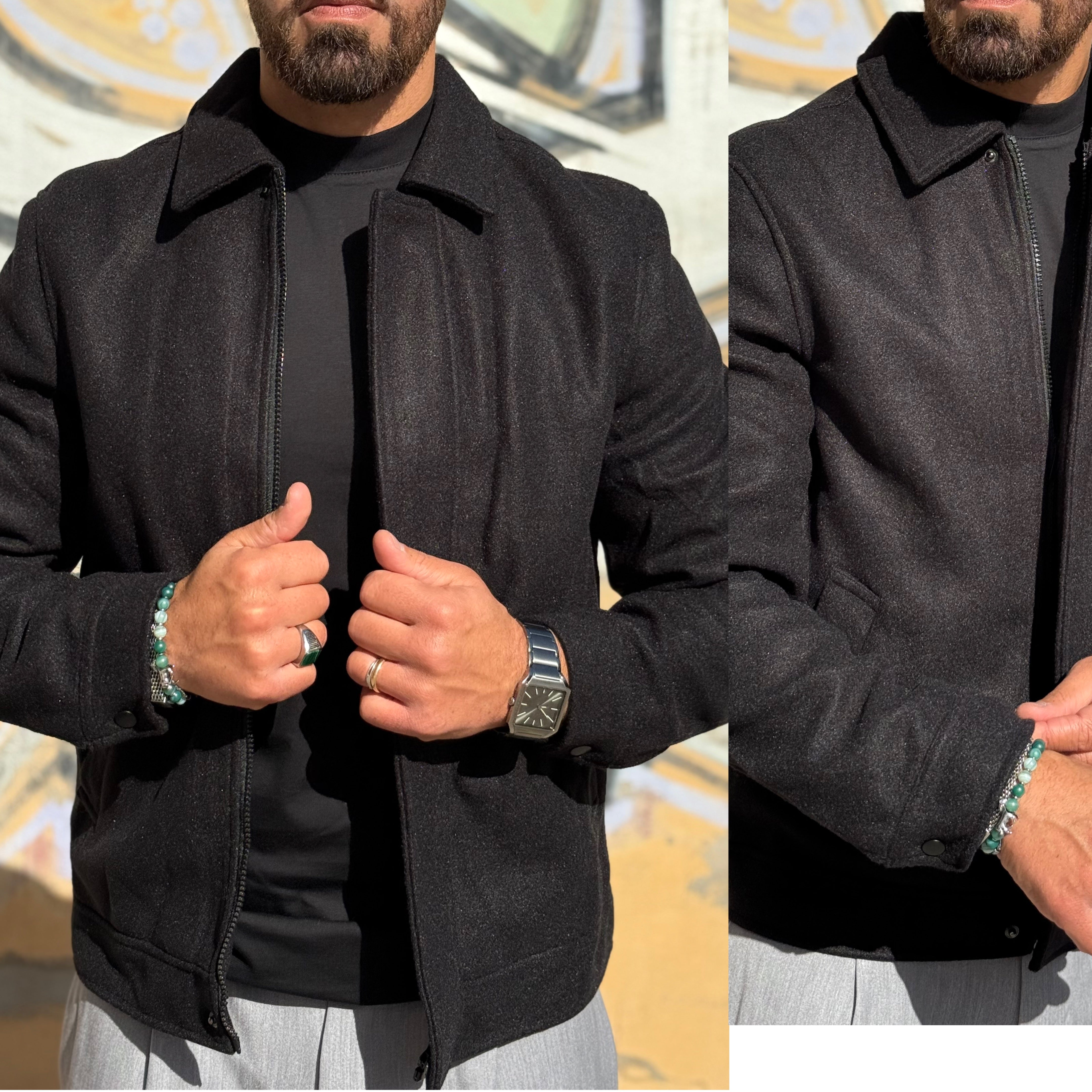 Giubbino zip collo francese Bruxelles