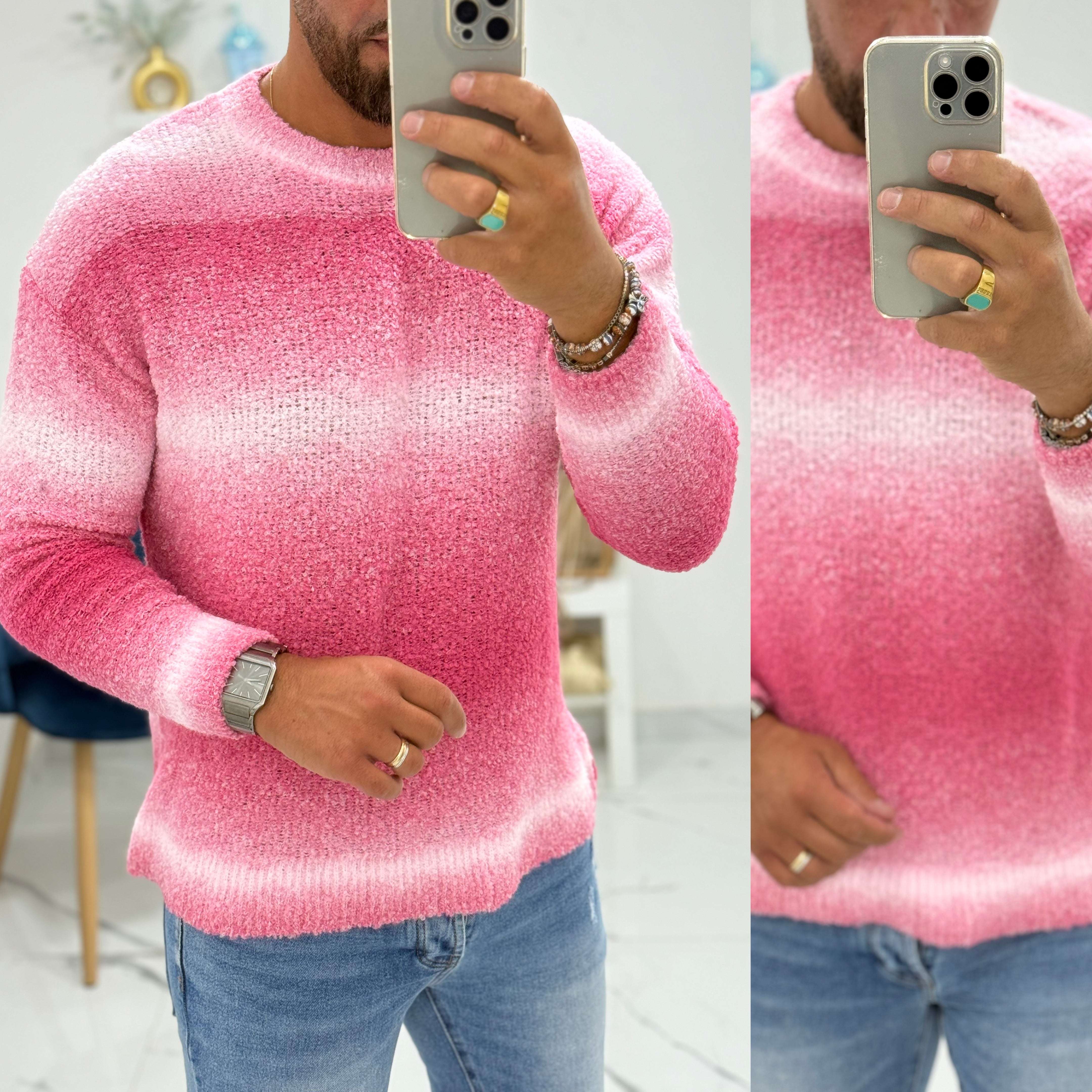 Maglione limited sfumato slim boucle’