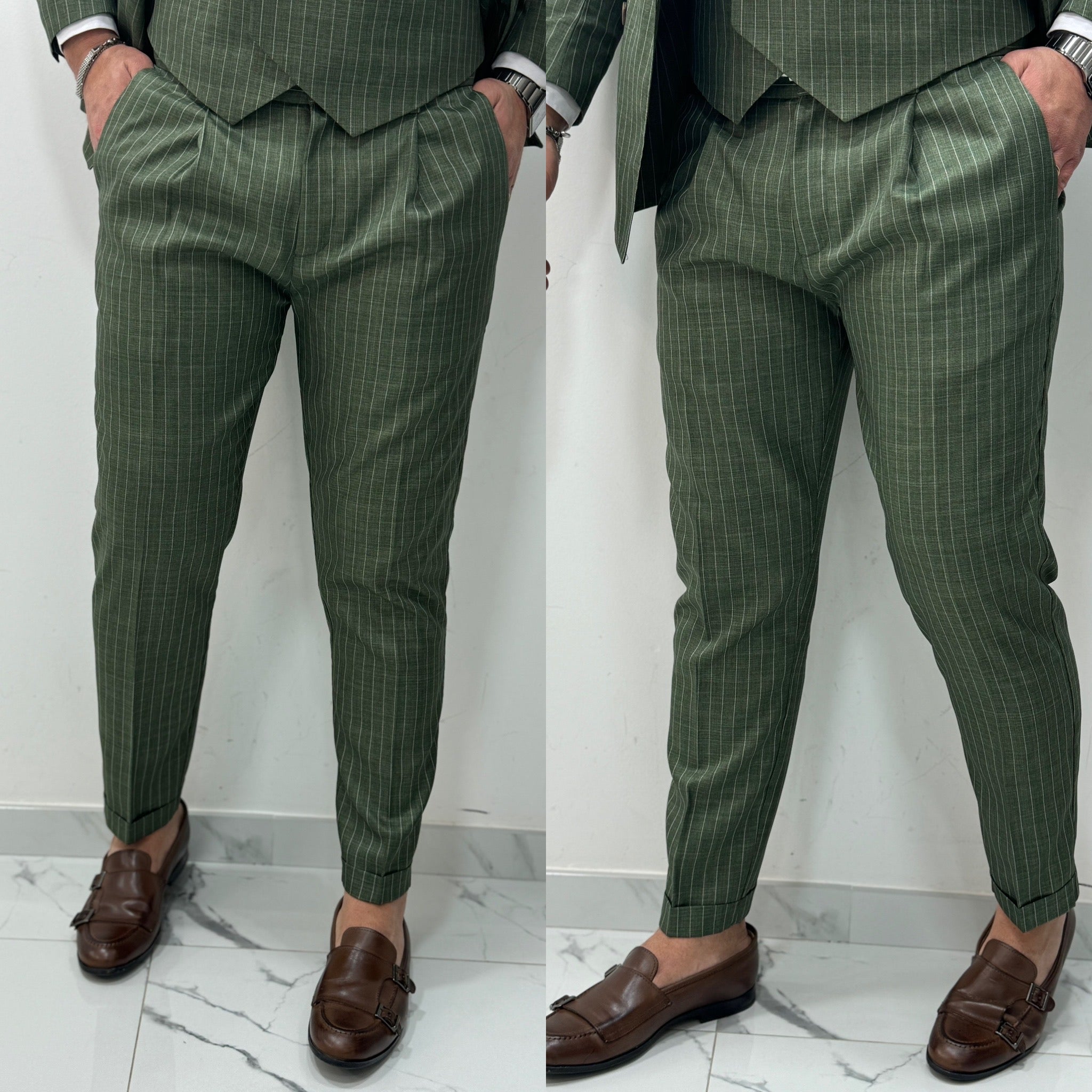 Pantalone gessato sartoriale Capri Overd