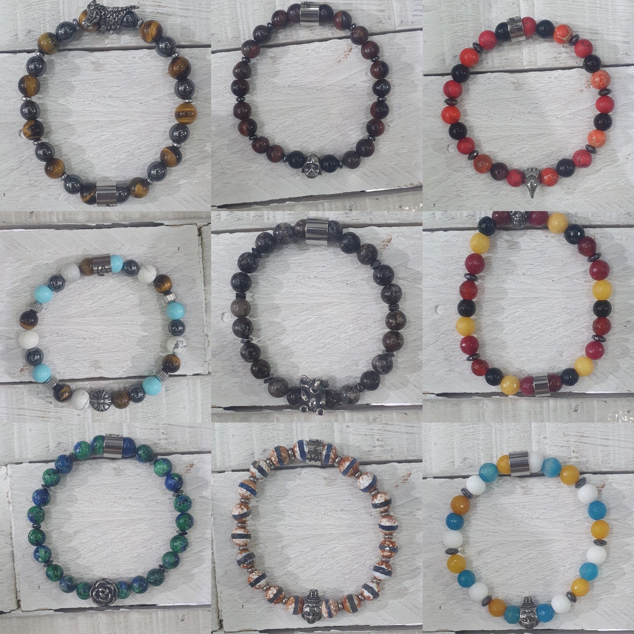 Bracciale perla pietra vera in acciaio Positano