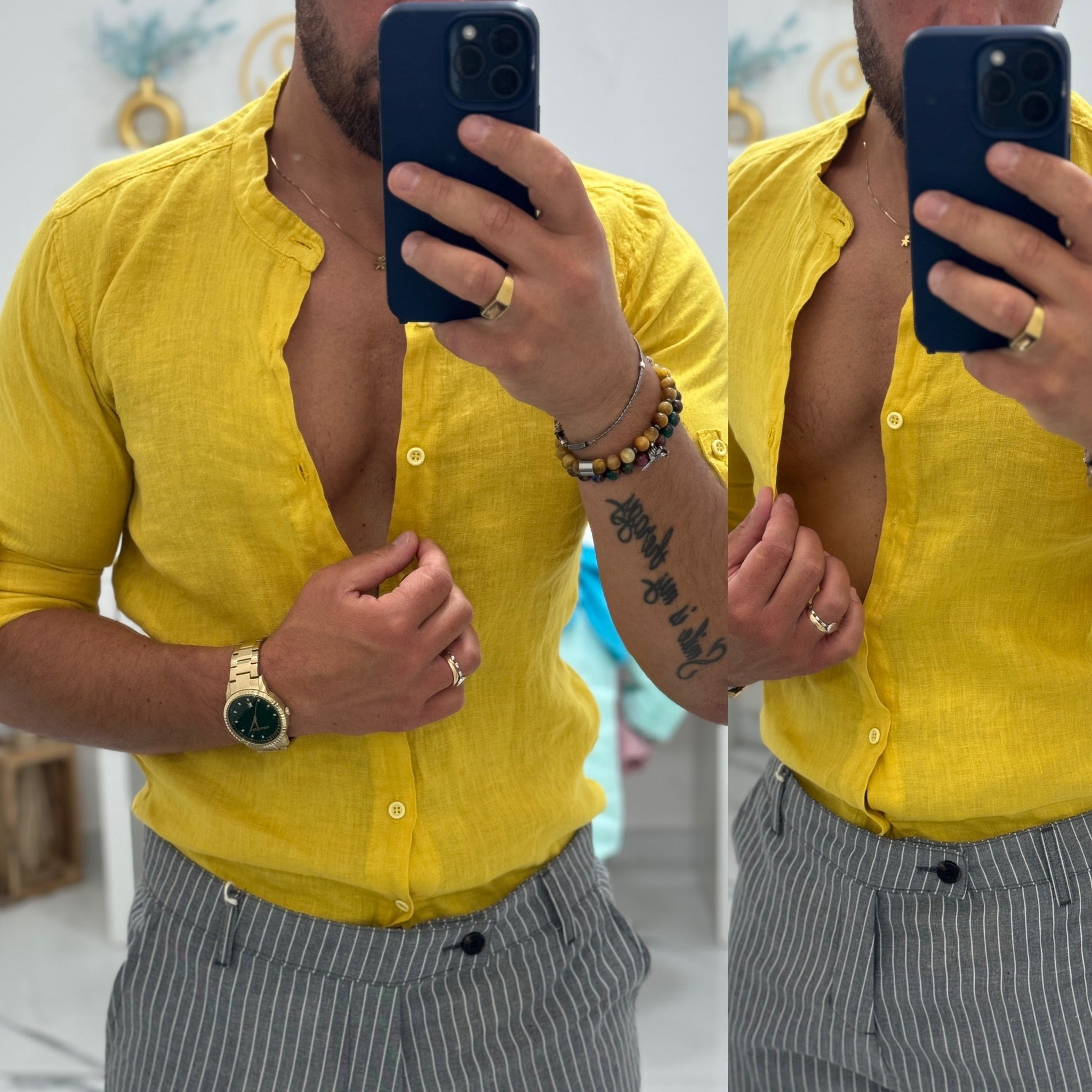 Camicia in Lino coreana Ischia