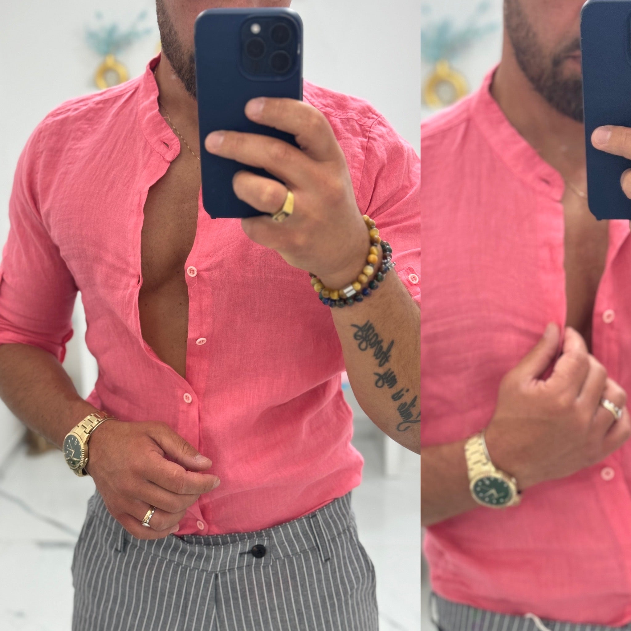 Camicia in Lino coreana Ischia