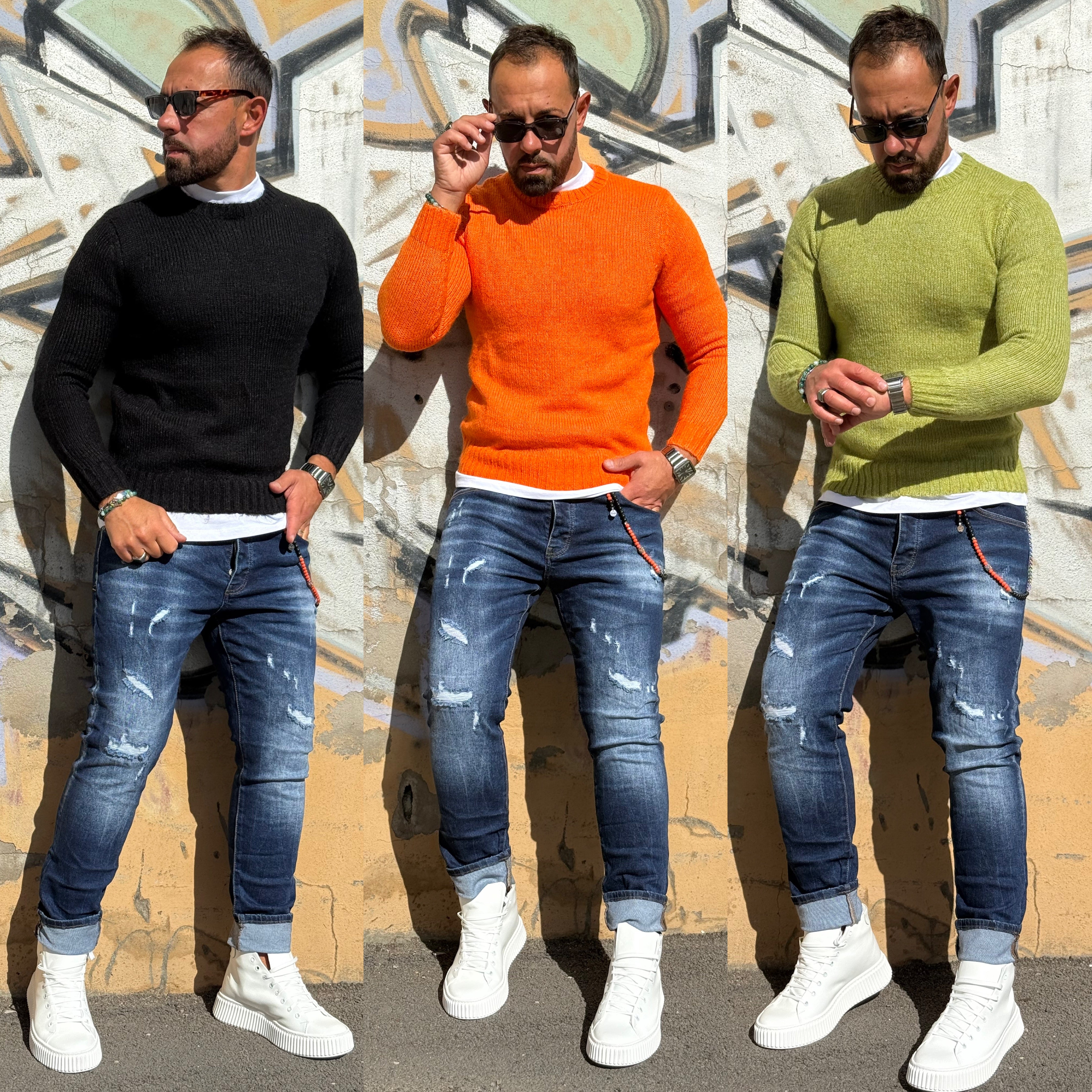 Maglione morbidissimo girocollo overd