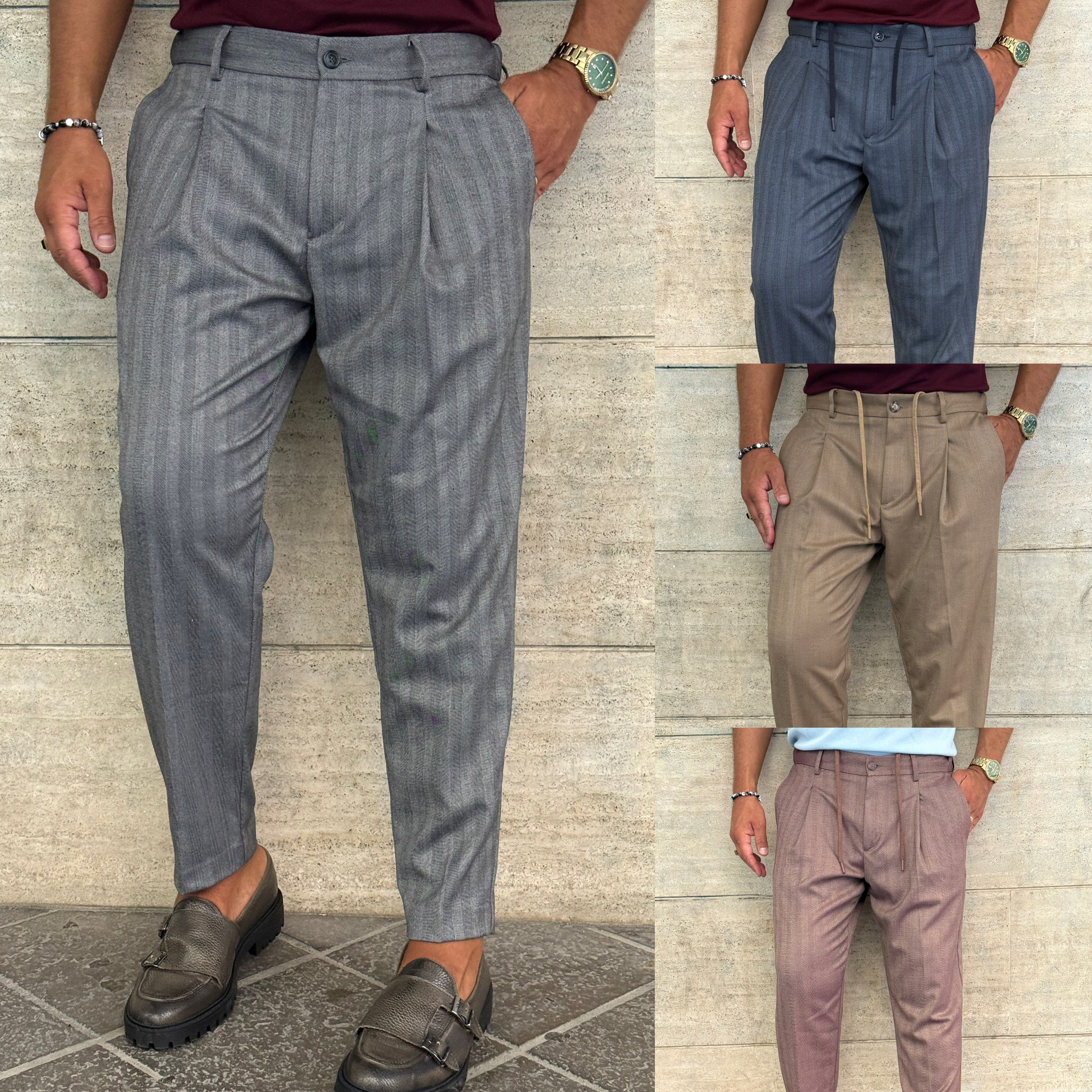 Pantalone Capri gessato blacksunday