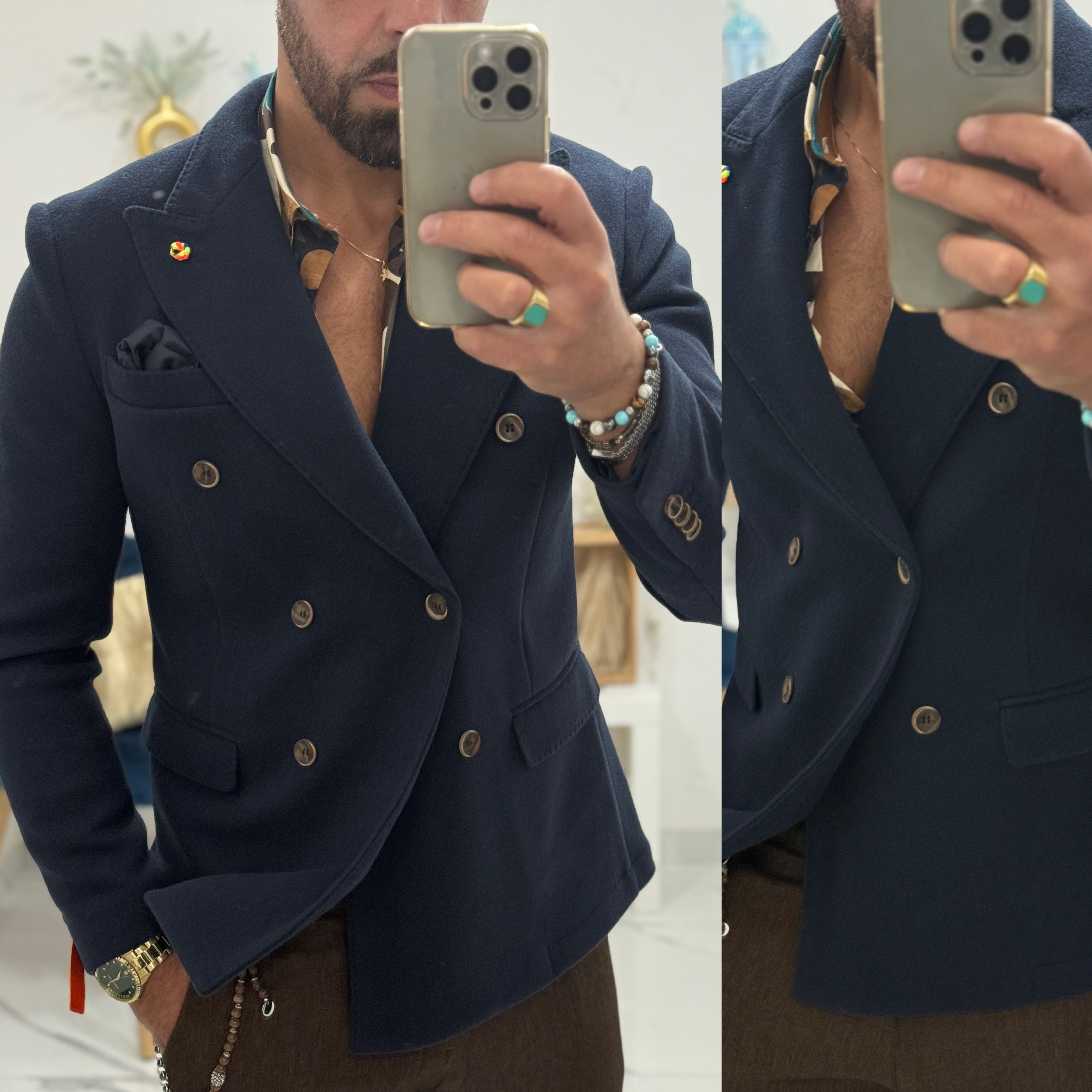 Giacca doppiopetto lana cotta Montecarlo