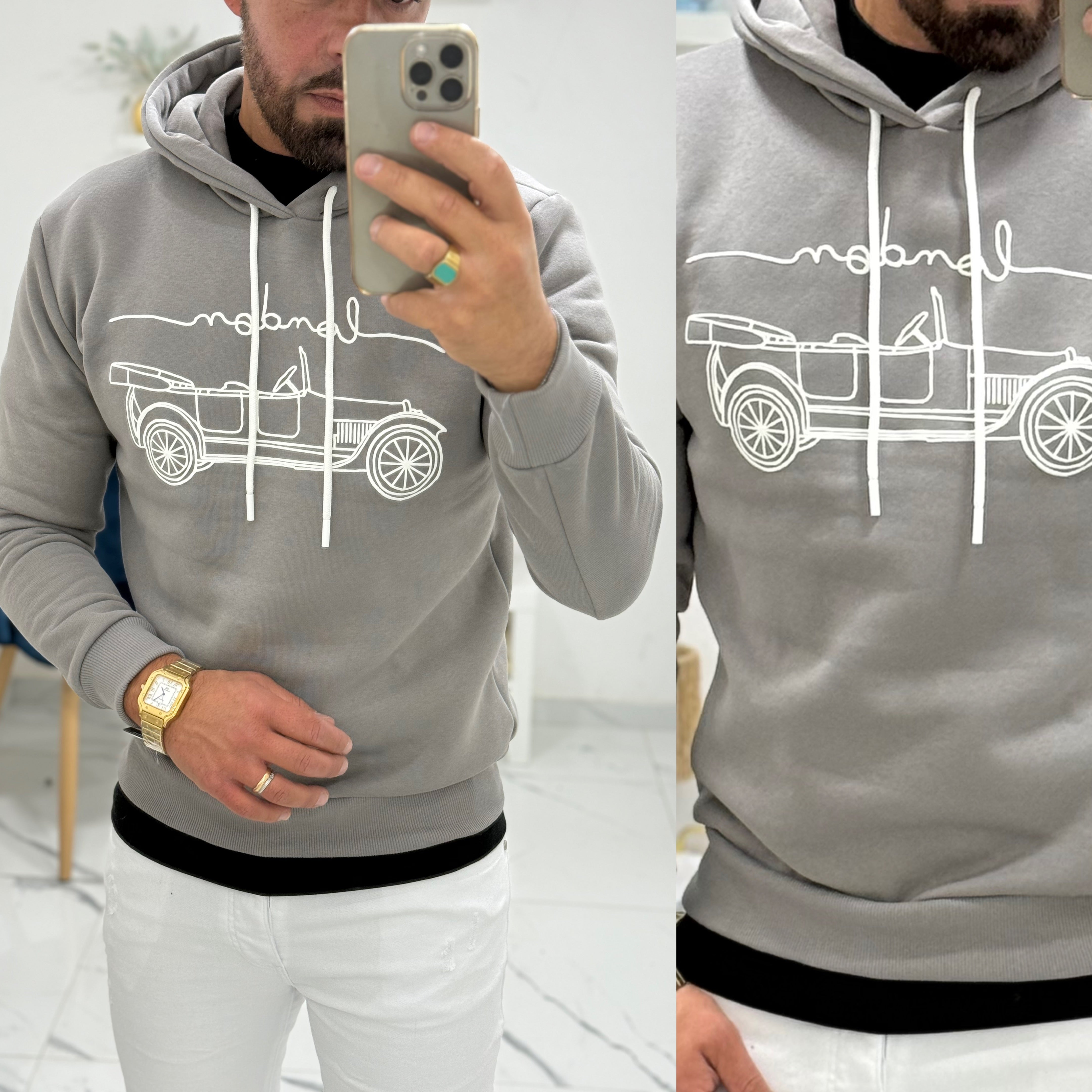 Felpa con cappuccio London