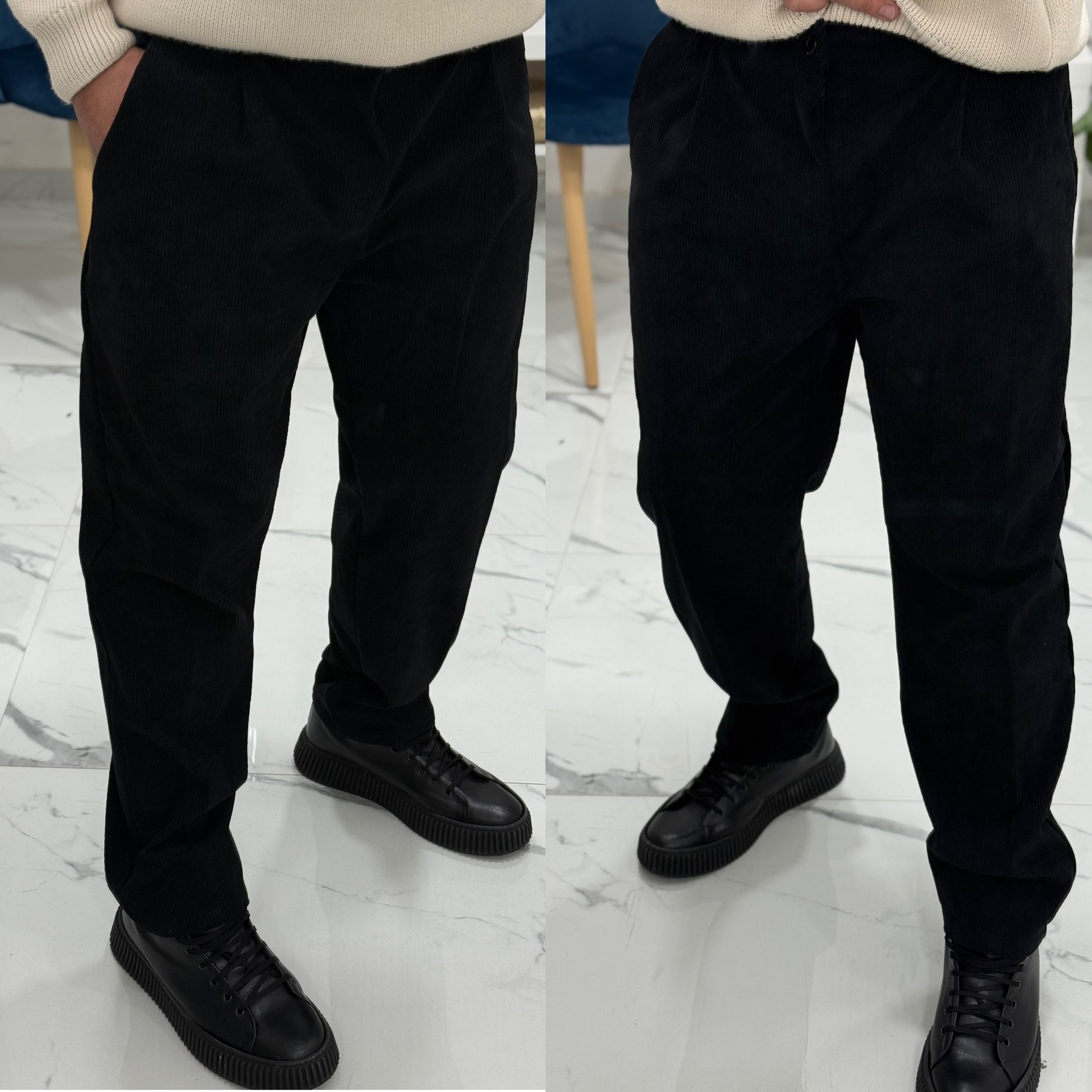 Pantalone baggie in velluto Tokyo