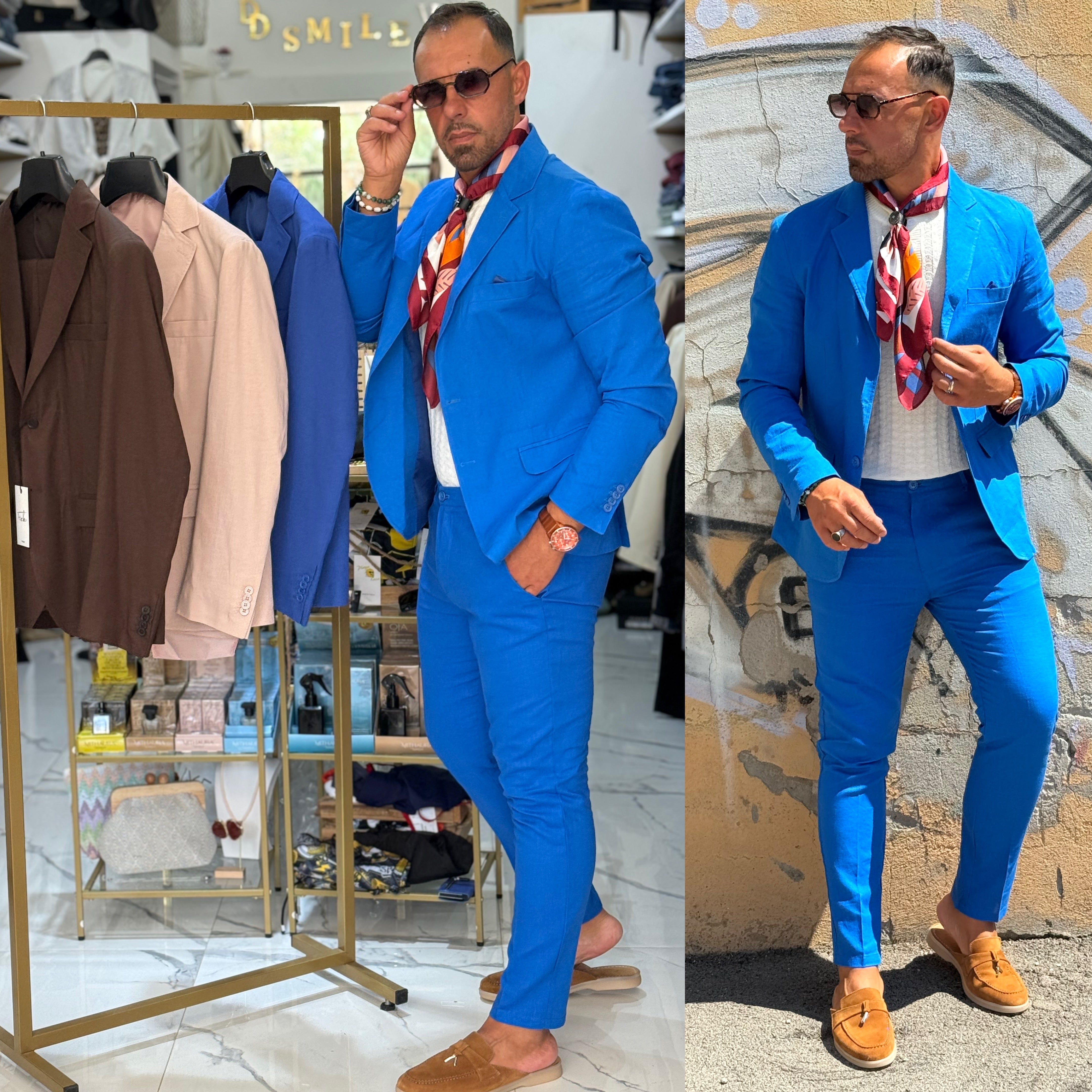 Abito Monopetto in lino Slim ficko