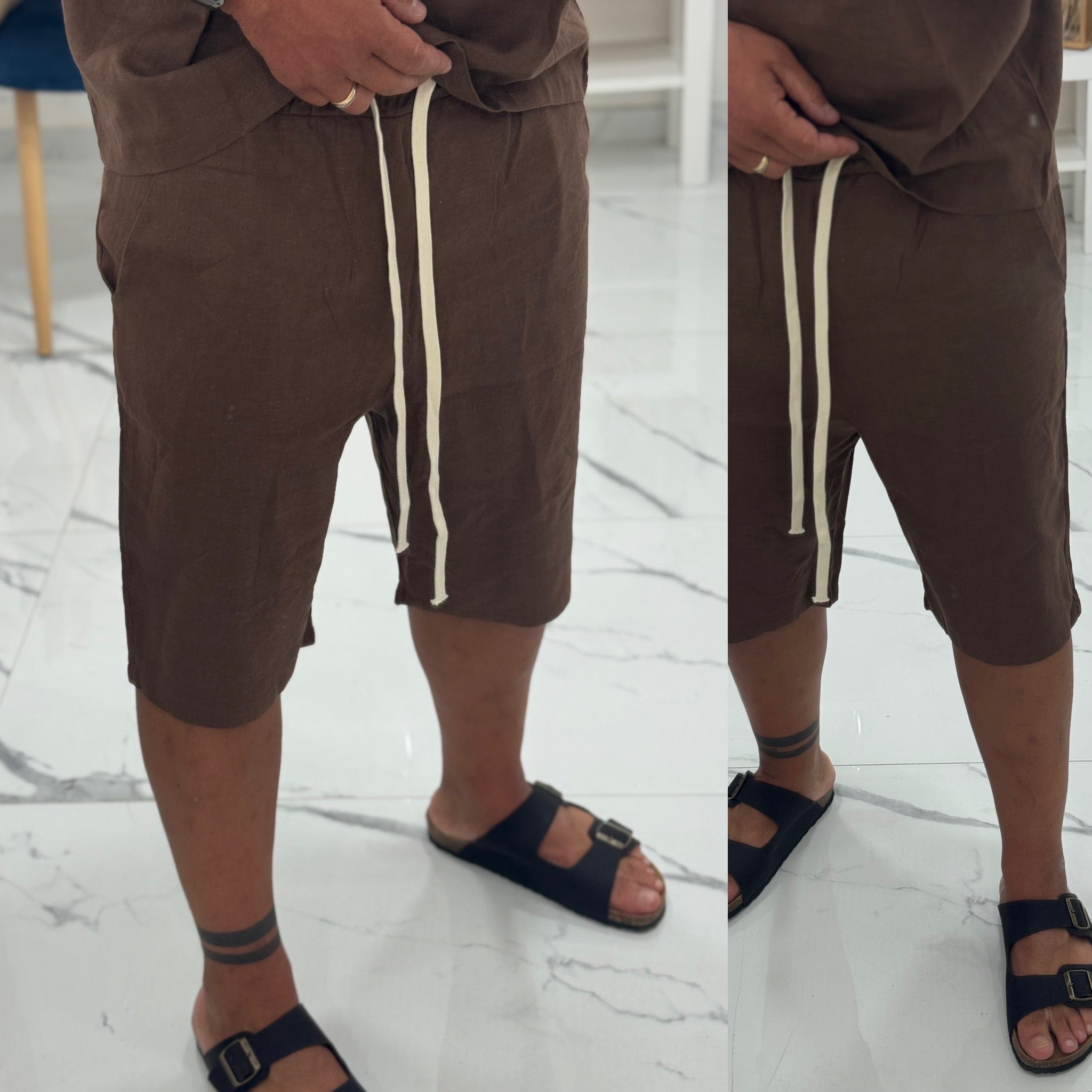 Coordinato in Lino bermuda e SHIRT hawaii