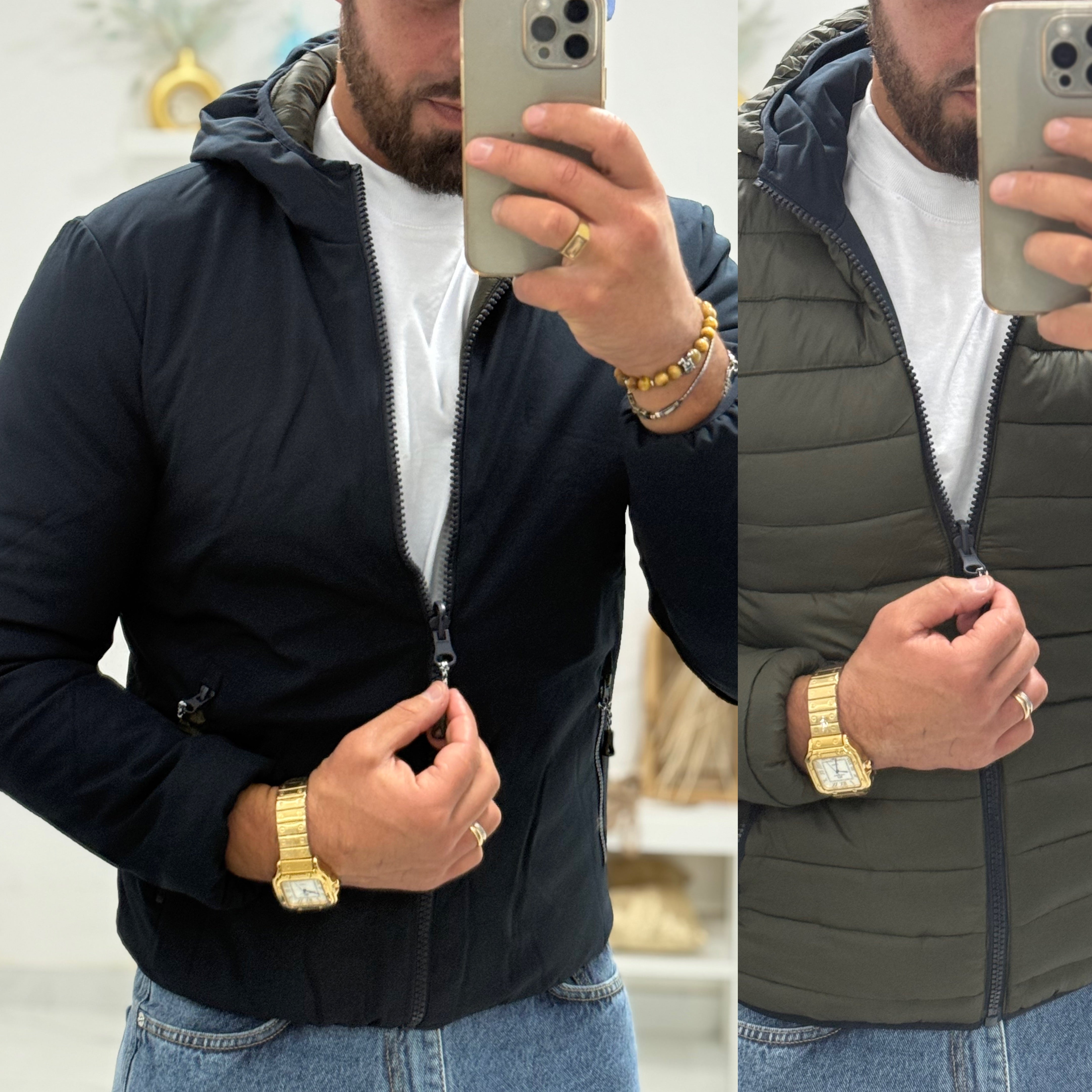 Giubbino double-face Con cappuccio Beverly