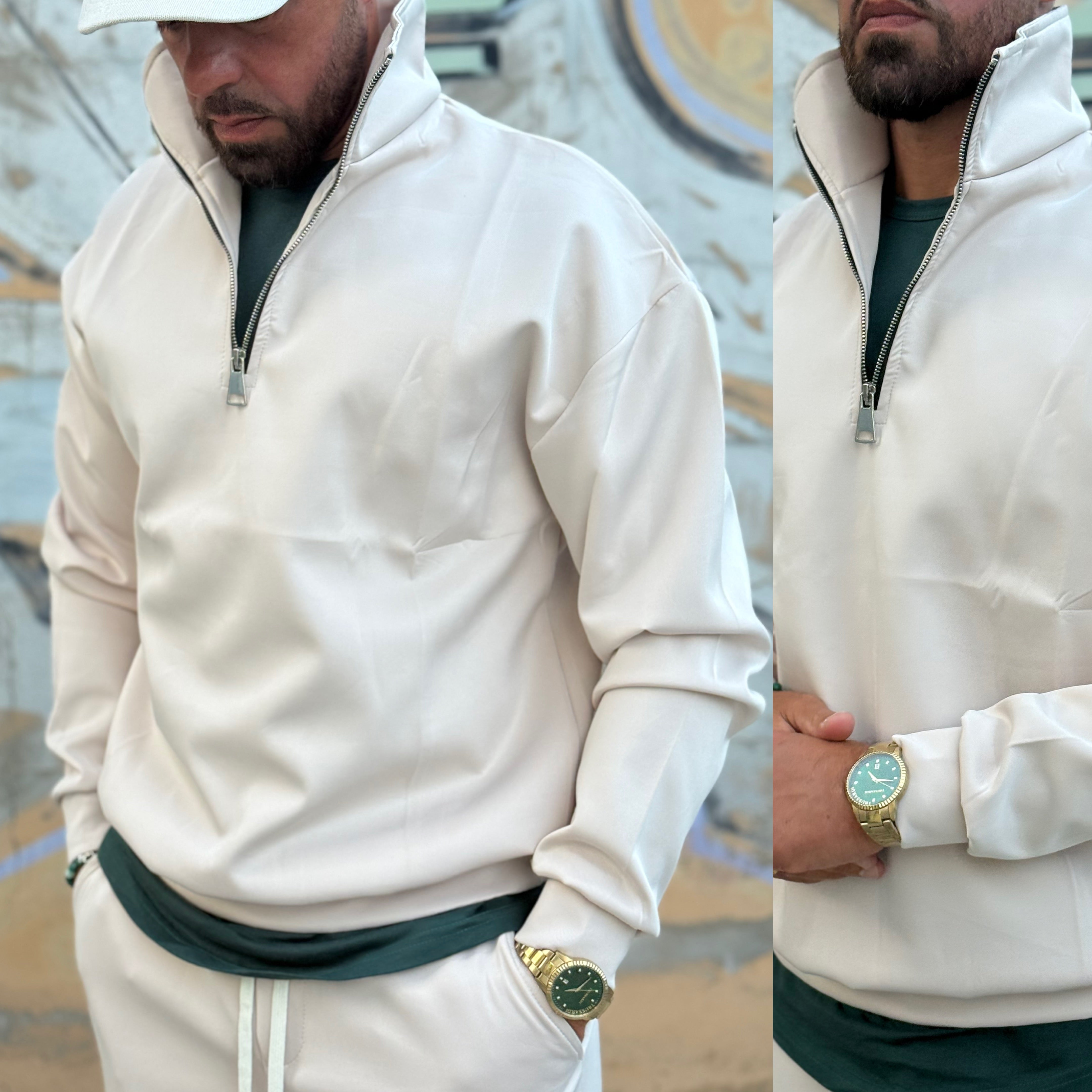 Tuta fondo largo felpa zip Duca Homme