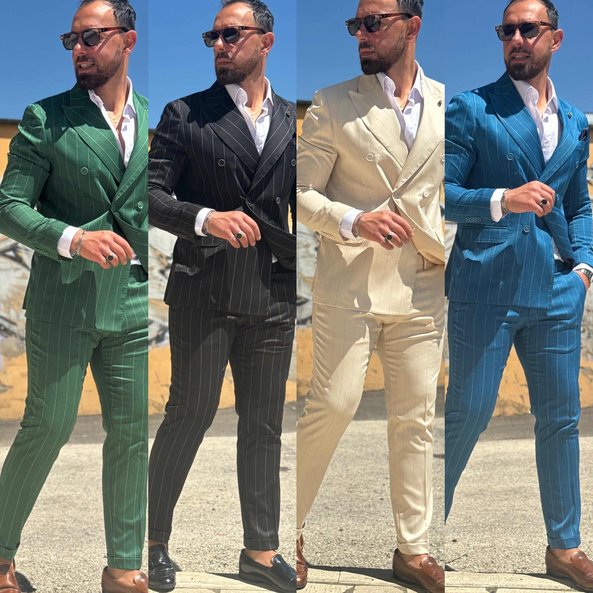 Abito gessato doppiopetto  sartoriale Milan