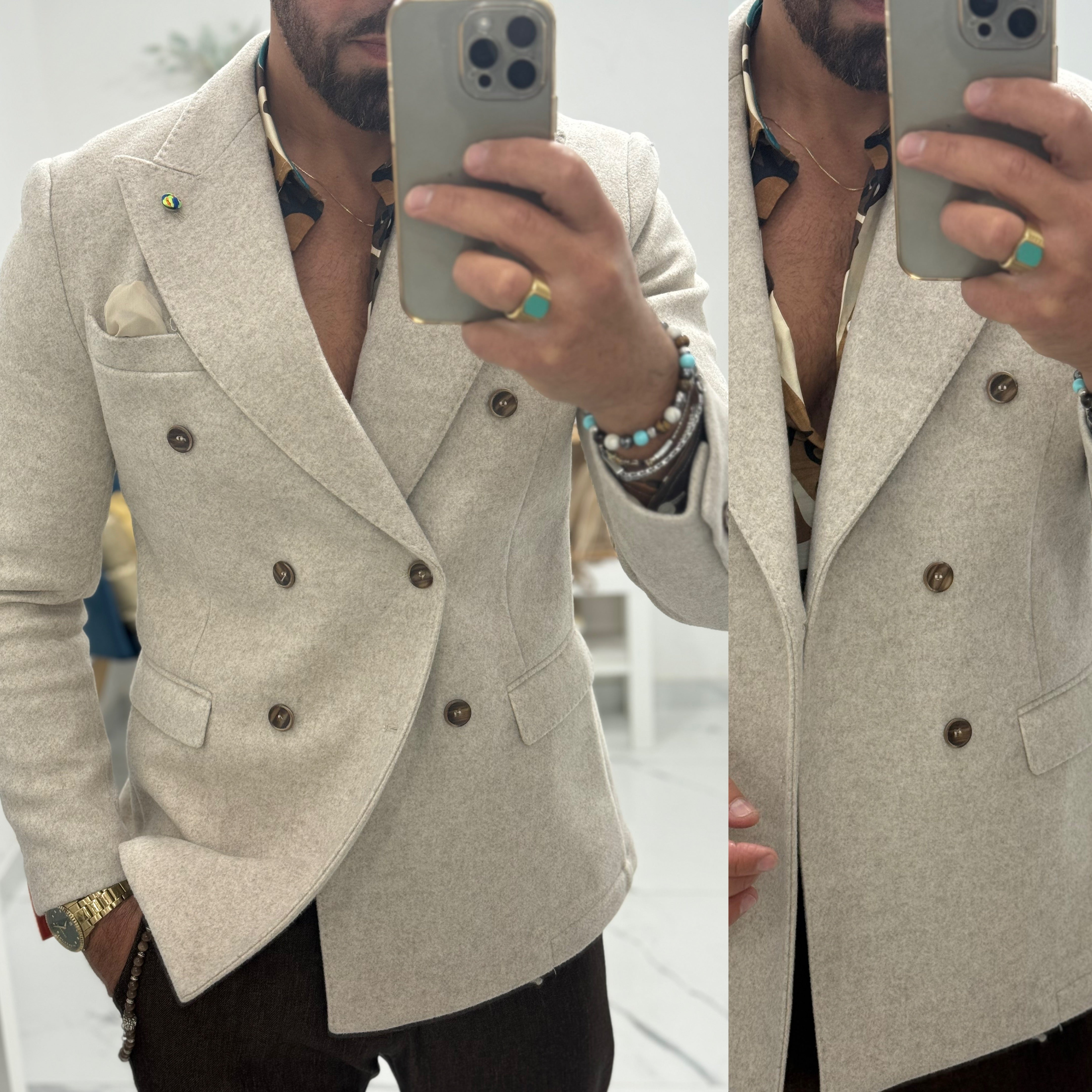 Giacca doppiopetto lana cotta Montecarlo