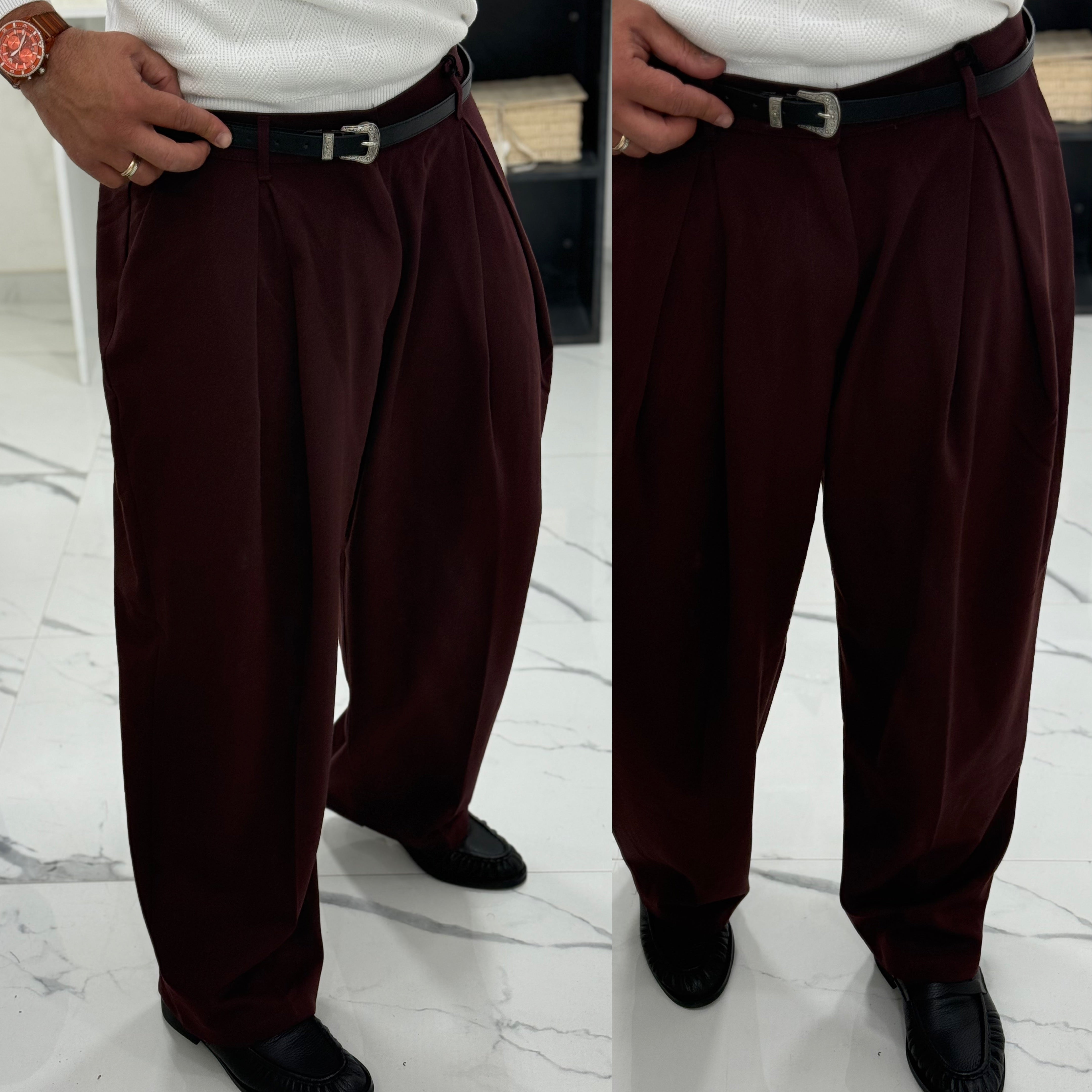 Combo polo e pantalone bordeaux Ddsmile
