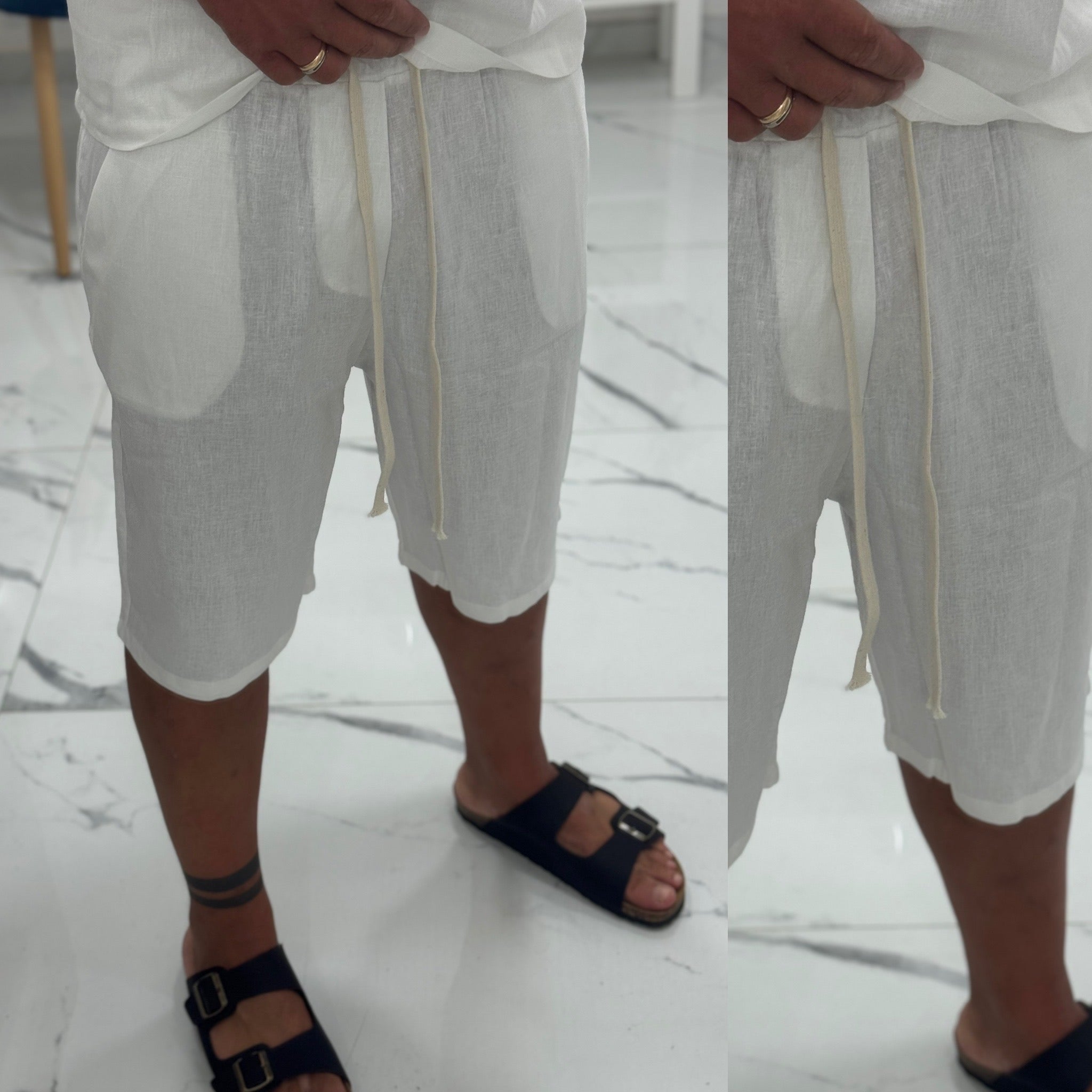 Coordinato in Lino bermuda e SHIRT hawaii