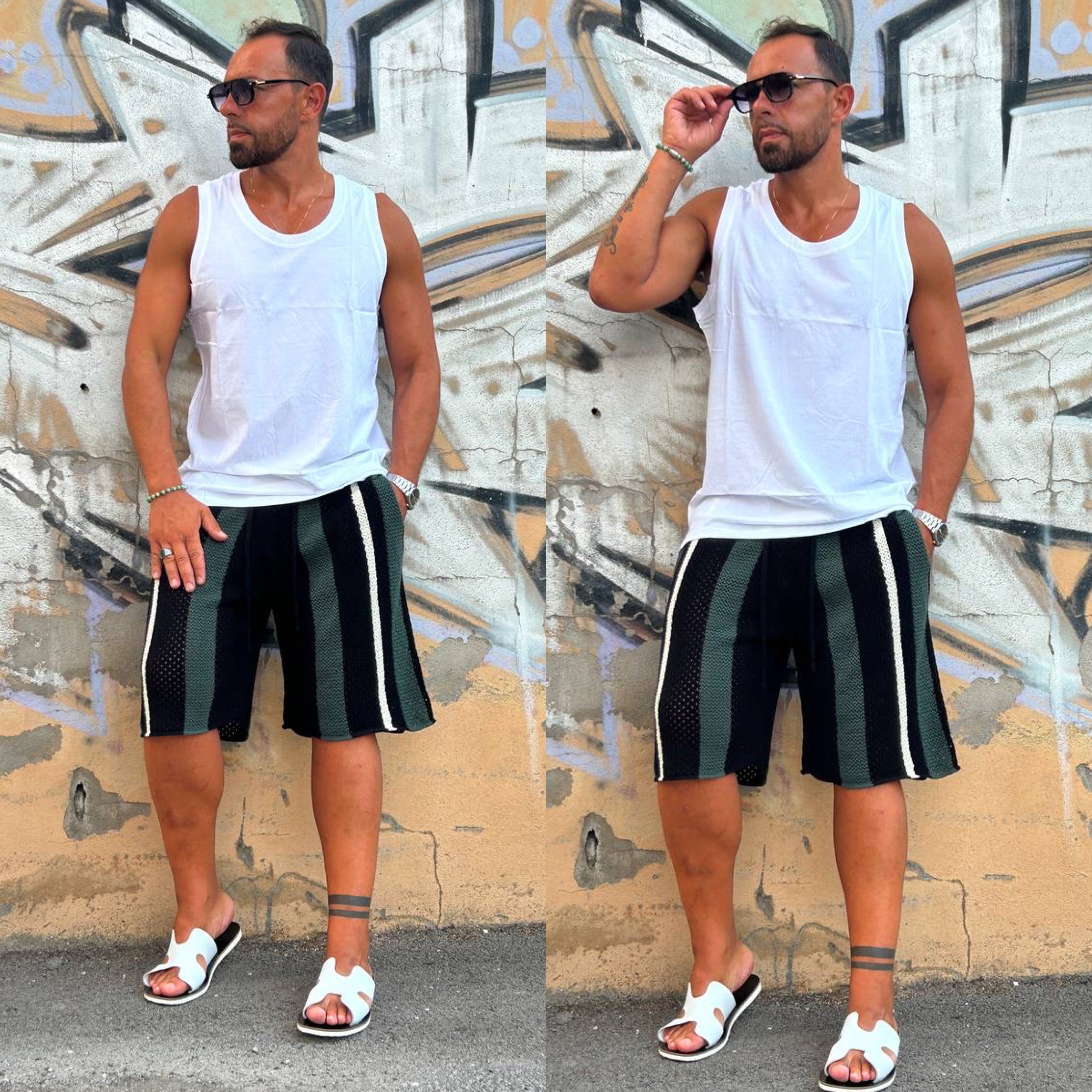 Combo bermuda e canotta Miami