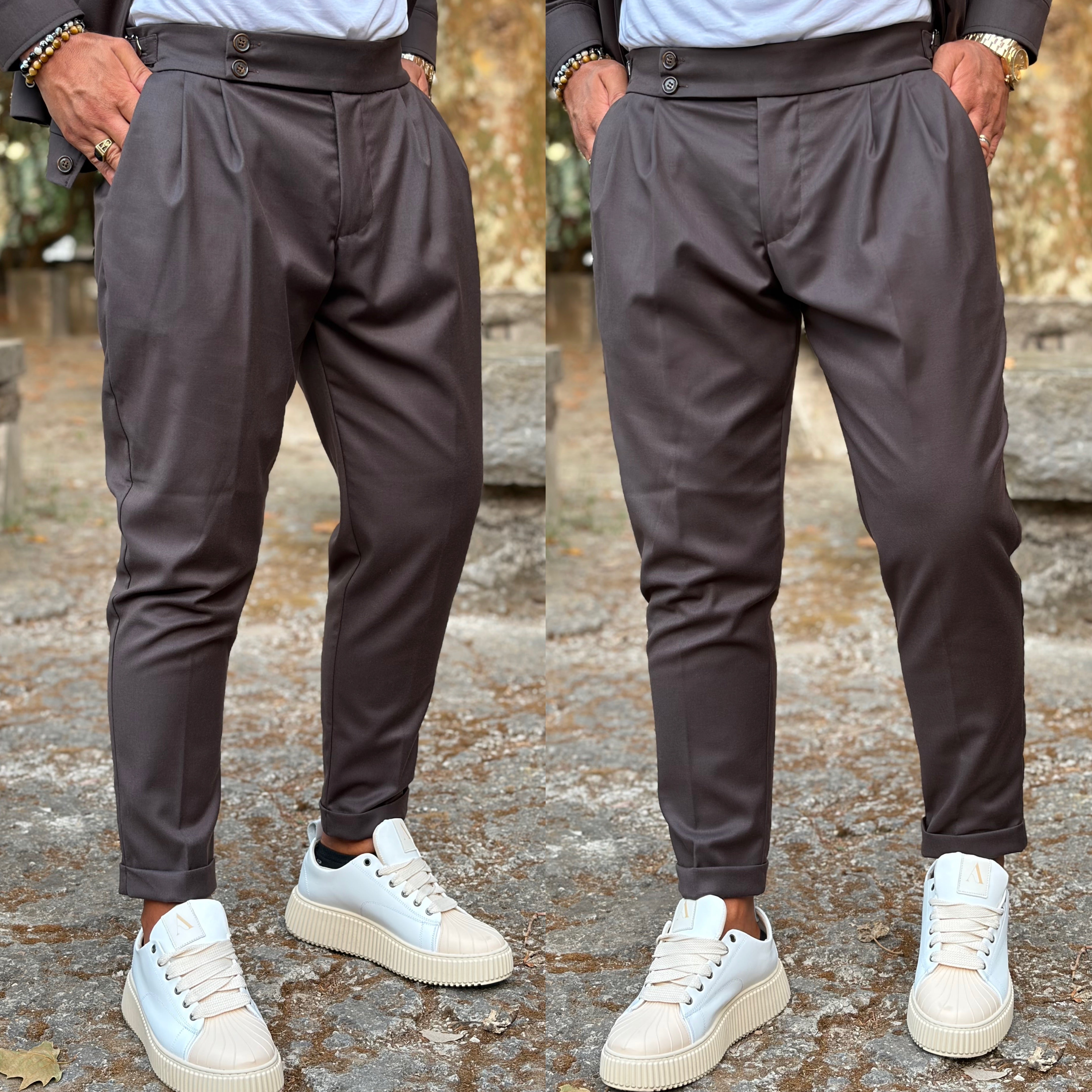 Coordinato sariano limited pantalone vita alta e giacca zaffiro