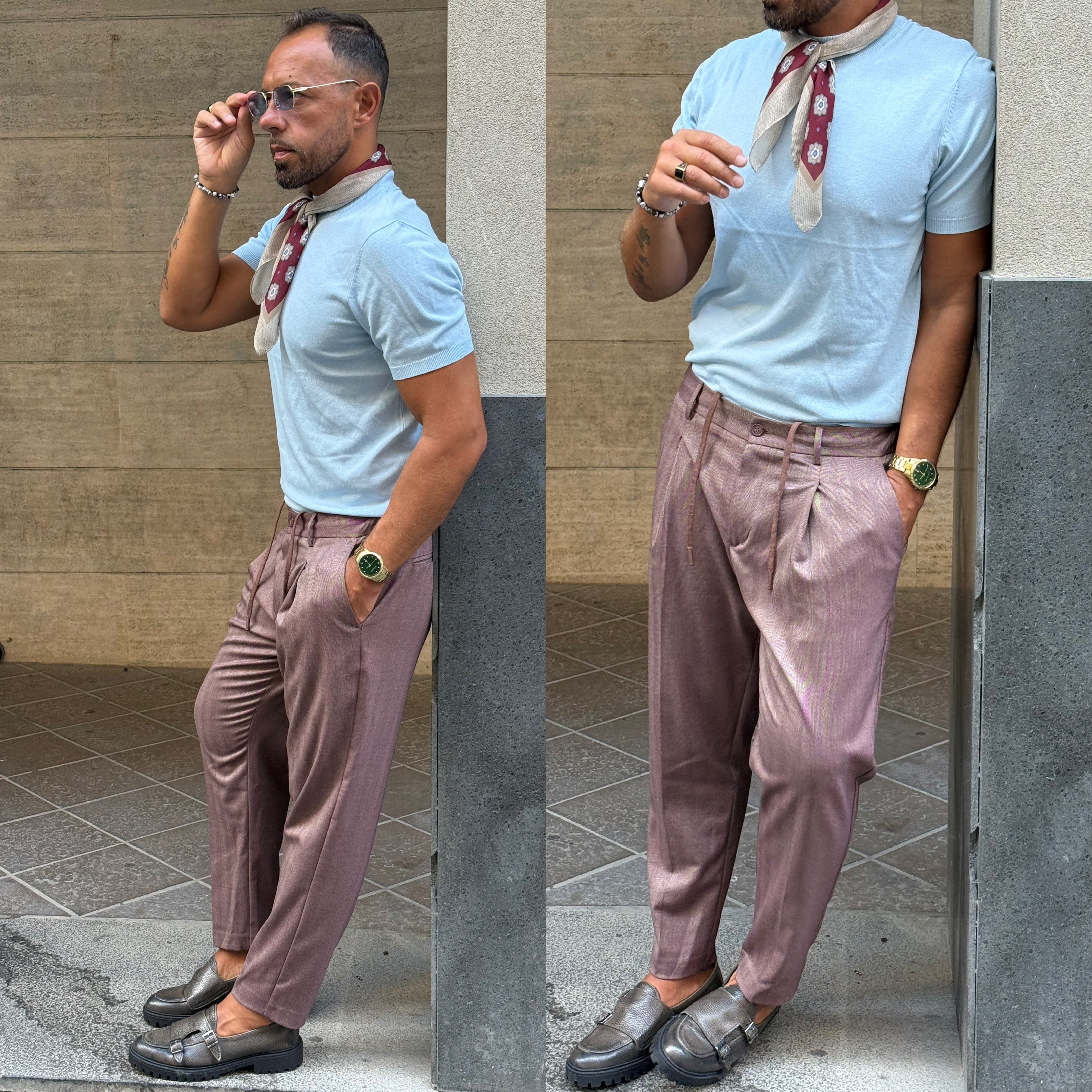Pantalone Capri gessato blacksunday