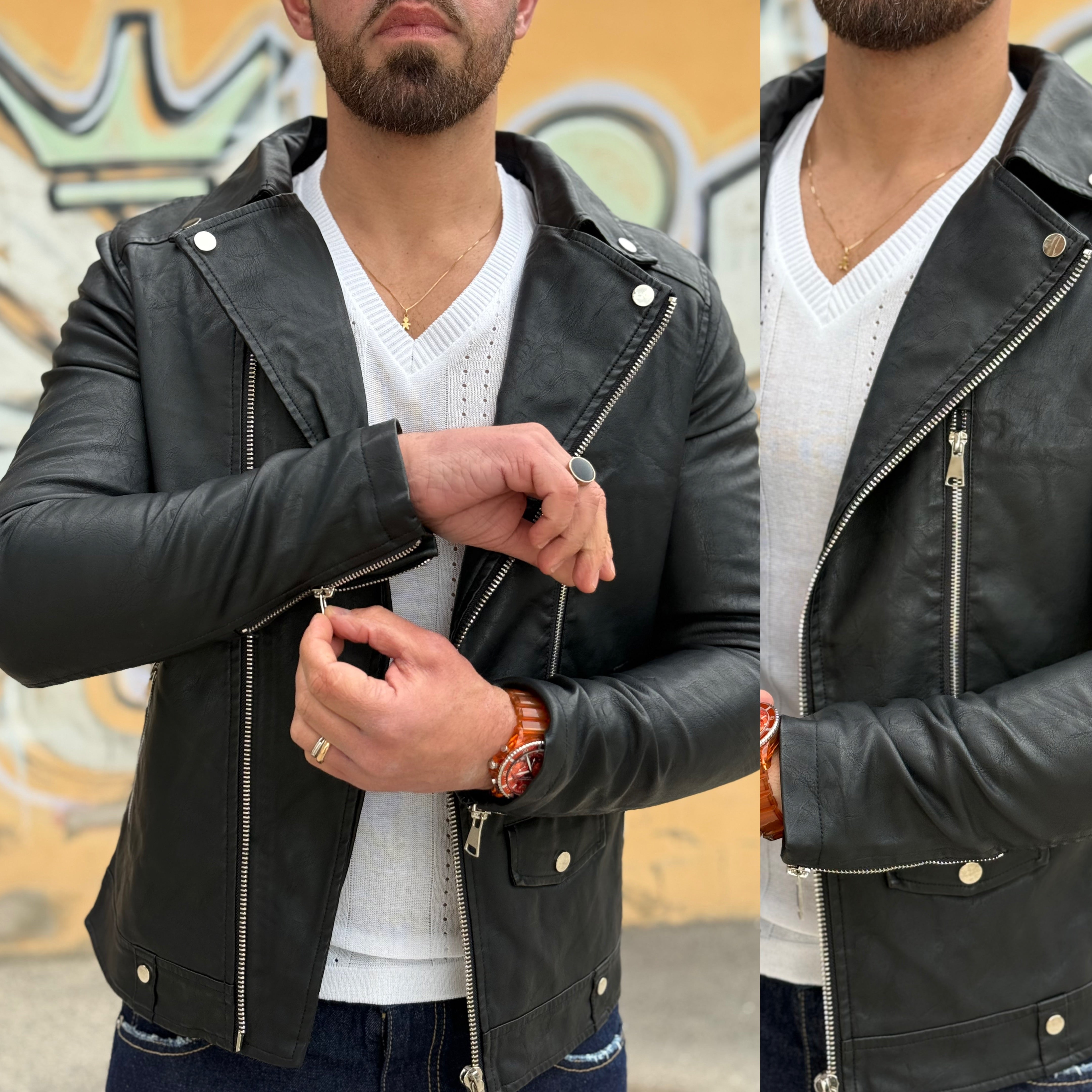 Chiodo in ecopelle Ddsmile