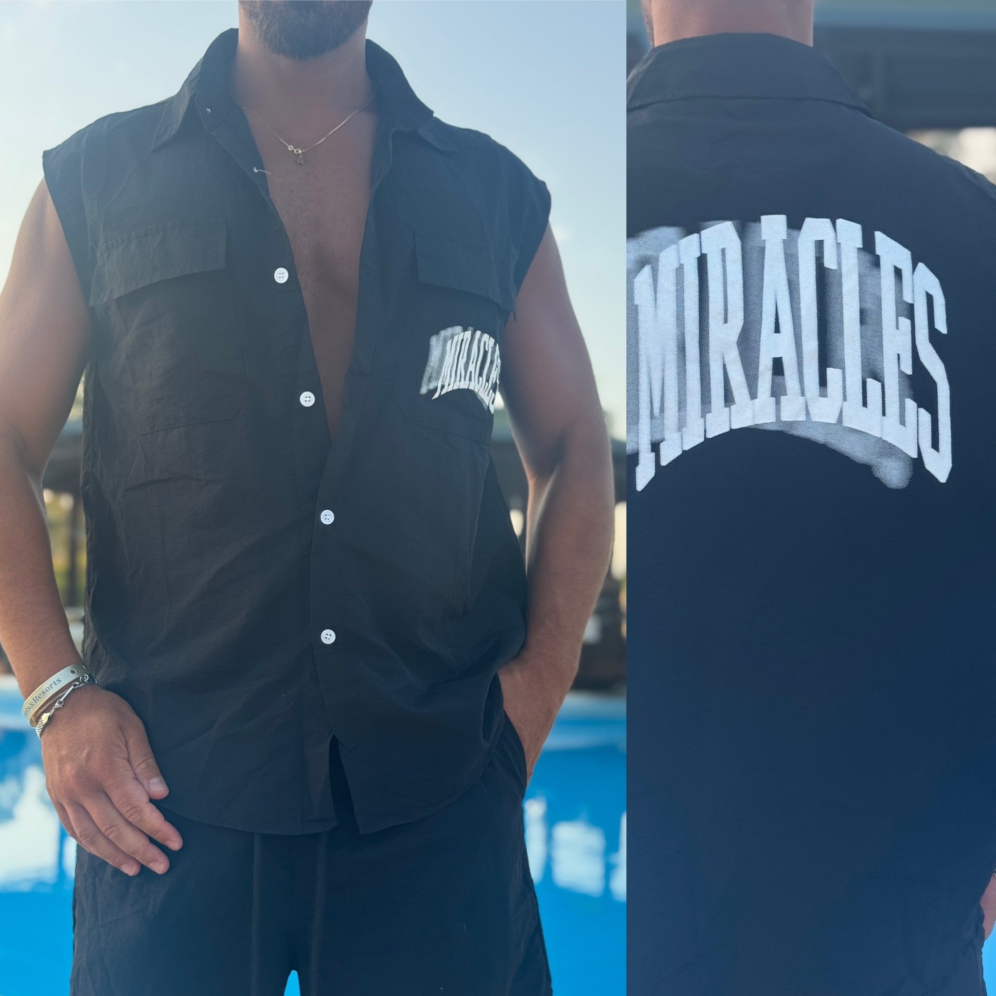 Coordinato camicia smanicata e bermuda Miracles