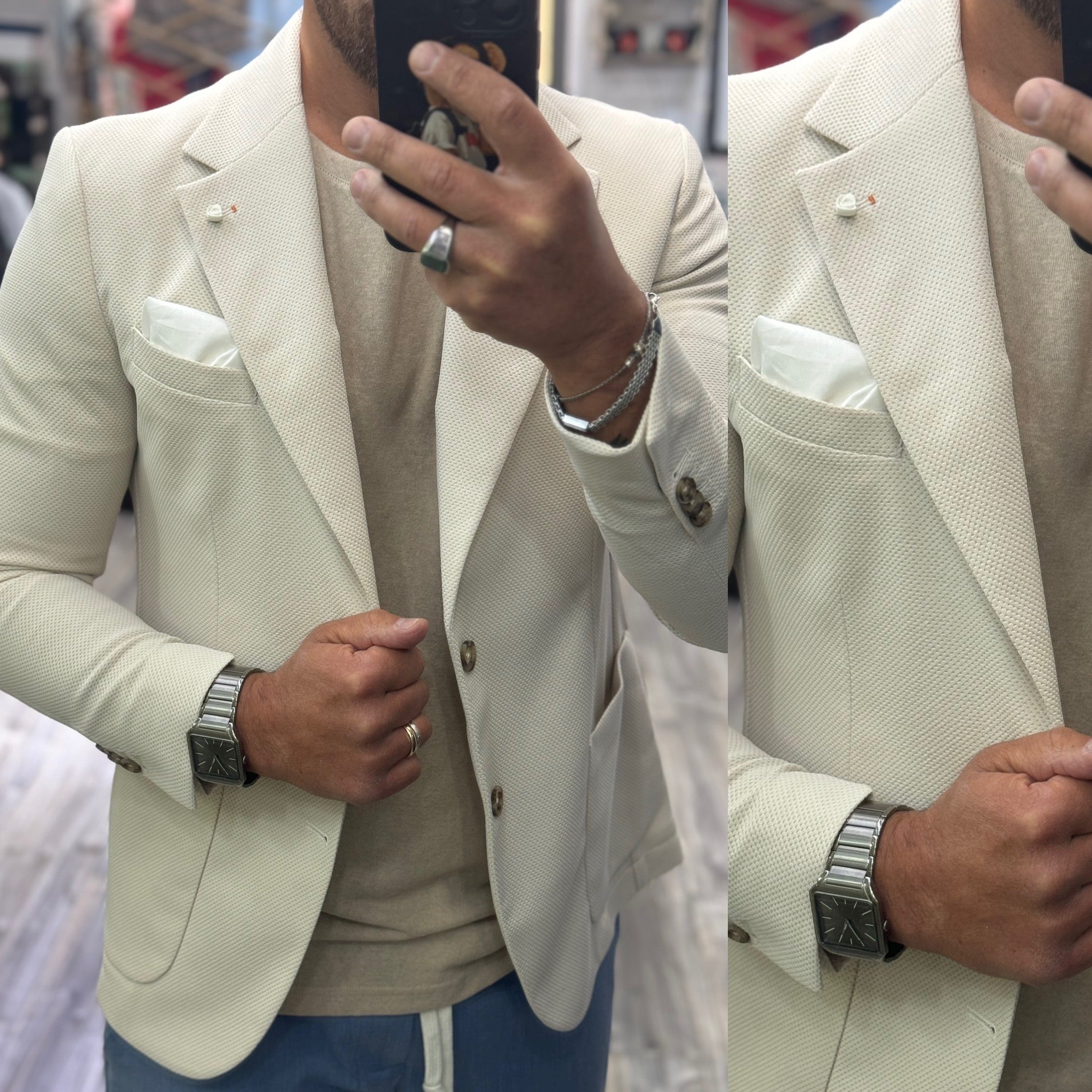 Giacca Monopetto sartoriale con Pochette florence
