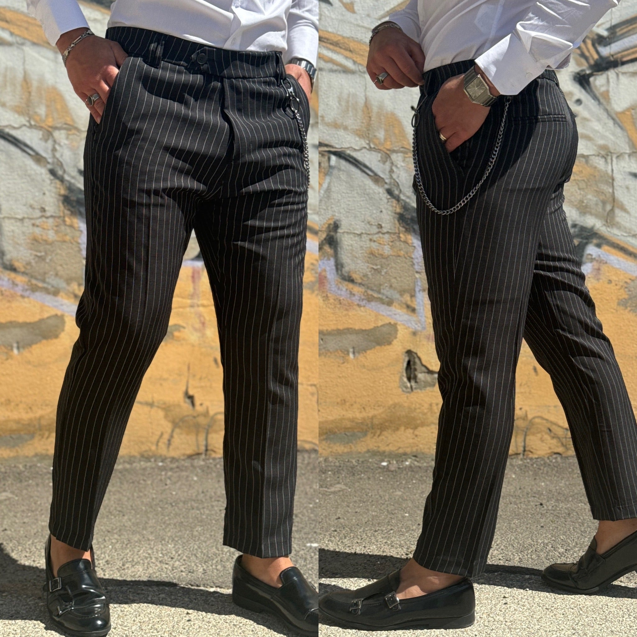 Pantalone gessato Capri Milan