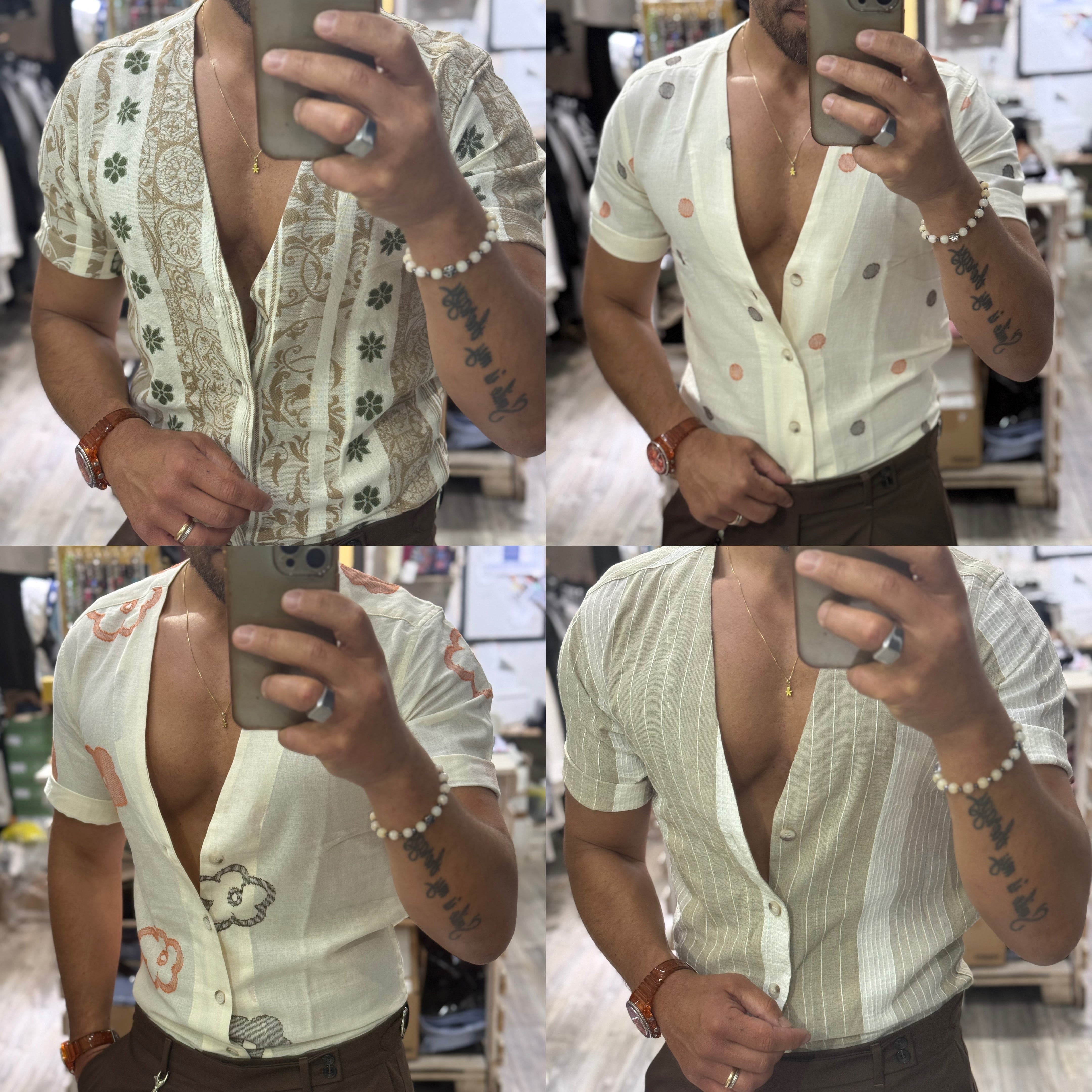 Camicia Ibiza scollata in lino