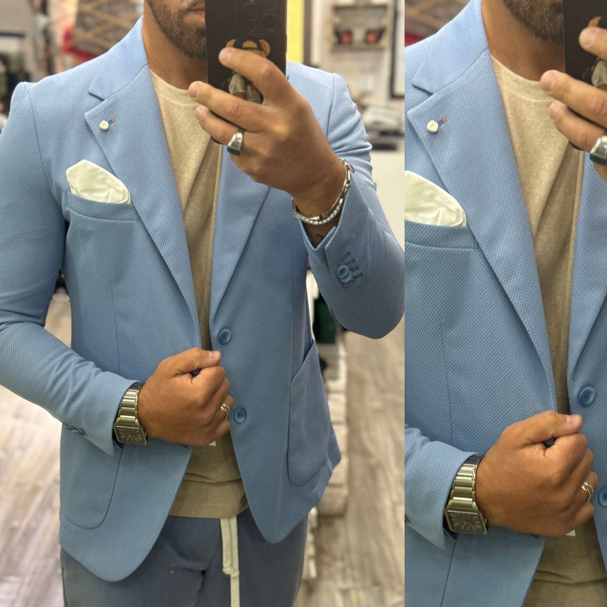Giacca Monopetto sartoriale con Pochette florence
