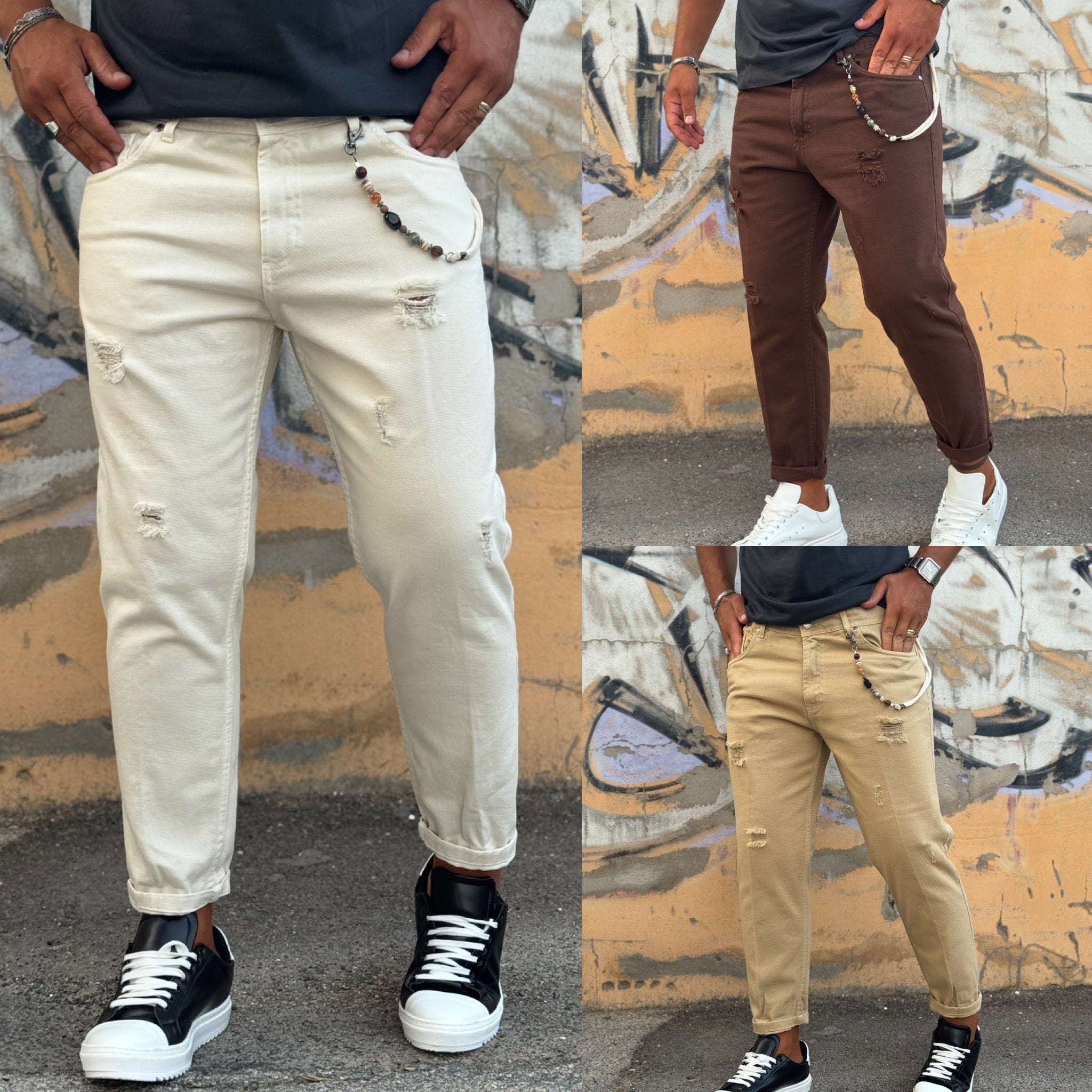 Jeans regular strappato blacksandey