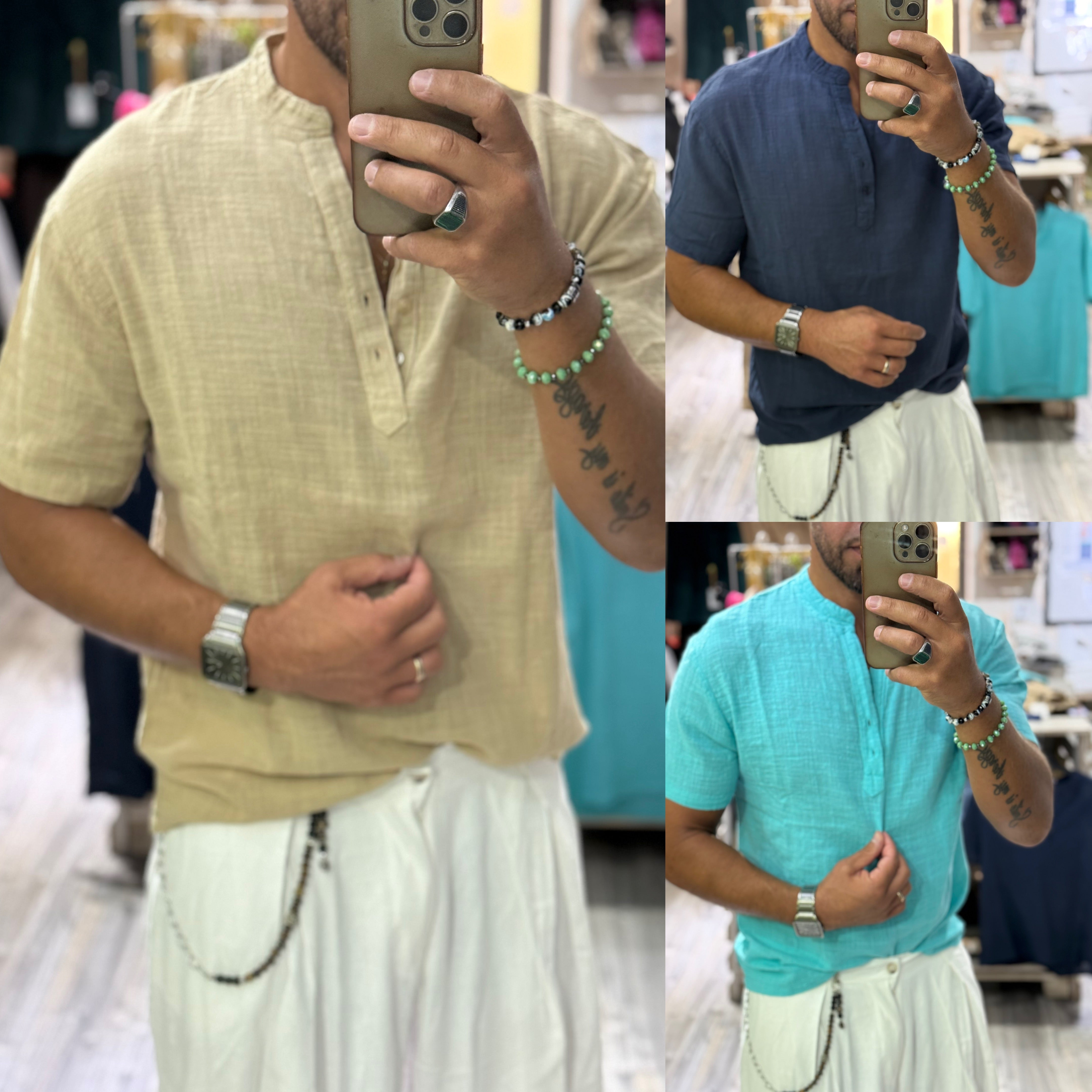 Combo camicia e bermuda In lino coordinato malibu’