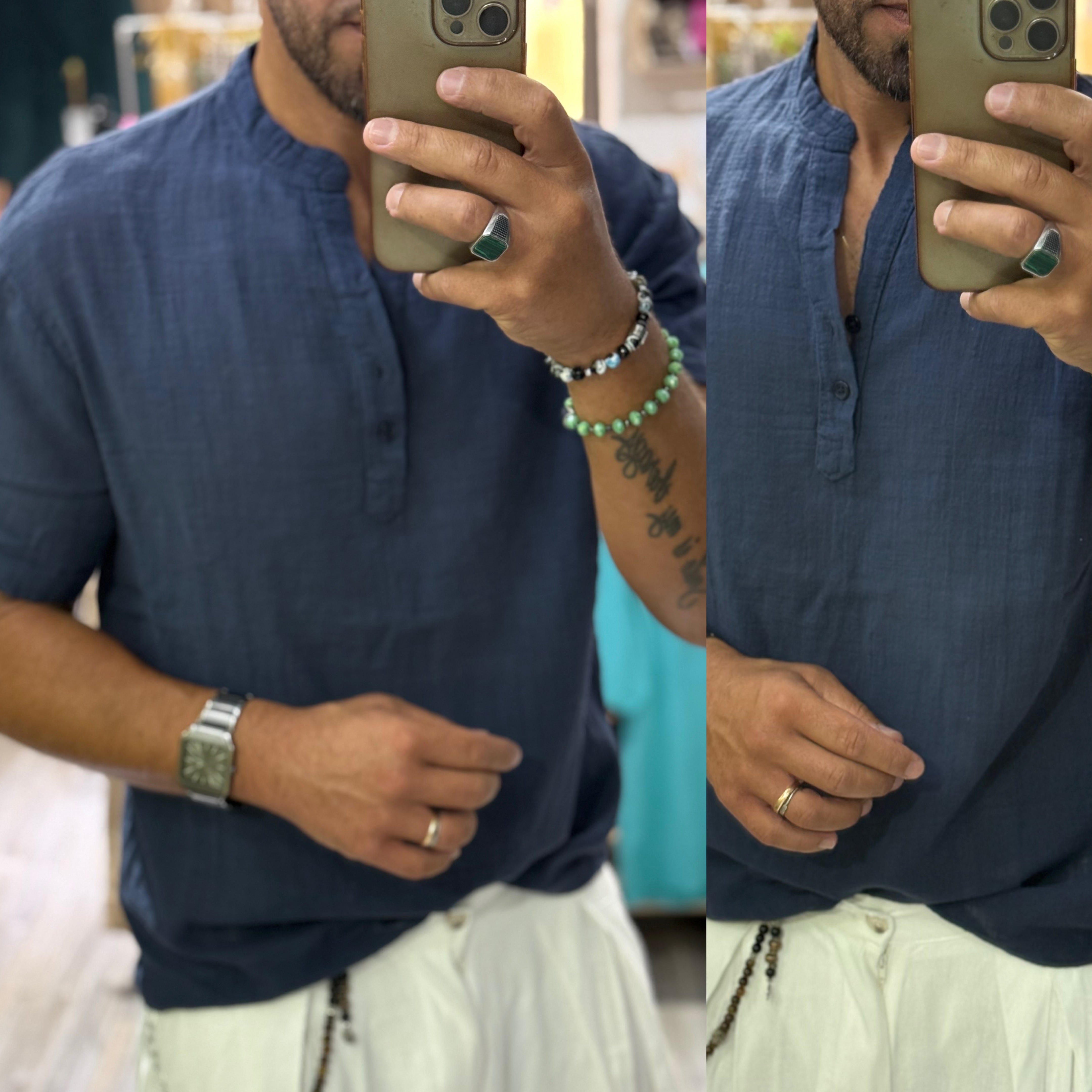 Combo camicia e bermuda In lino coordinato malibu’