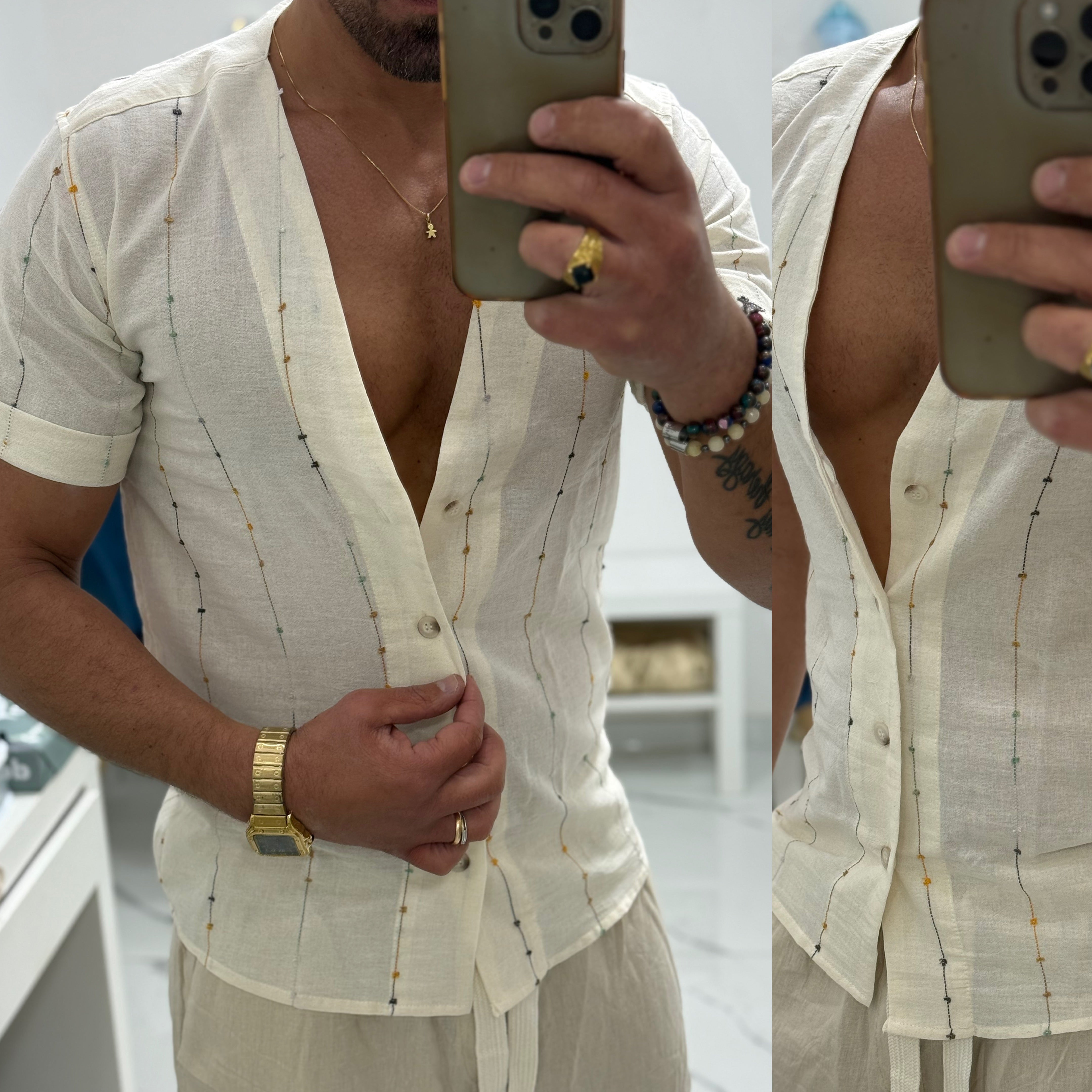 Combo Bermuda in Lino e camicia Ibiza