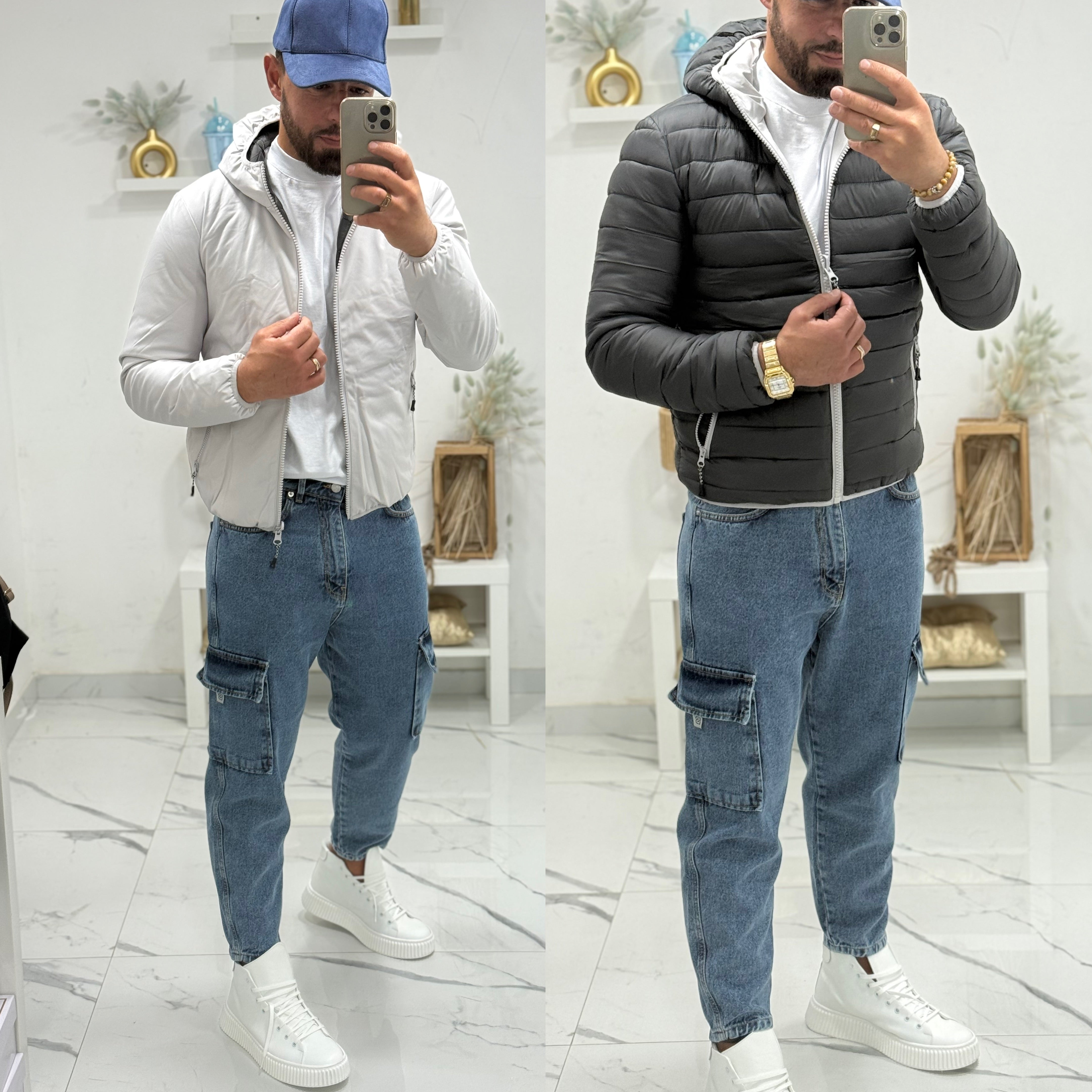 Giubbino double-face Con cappuccio Beverly