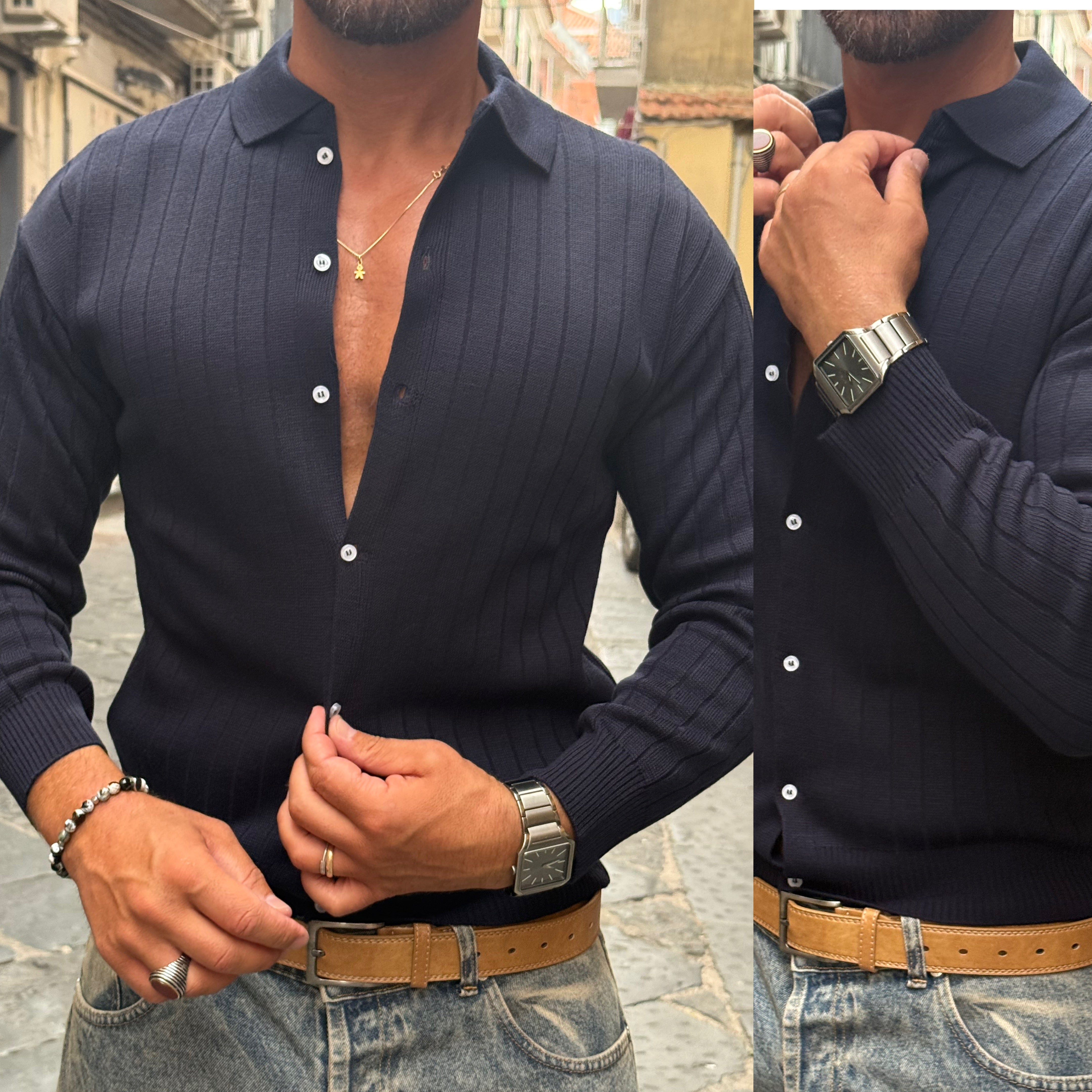 Cardigan collo polo blacksunday