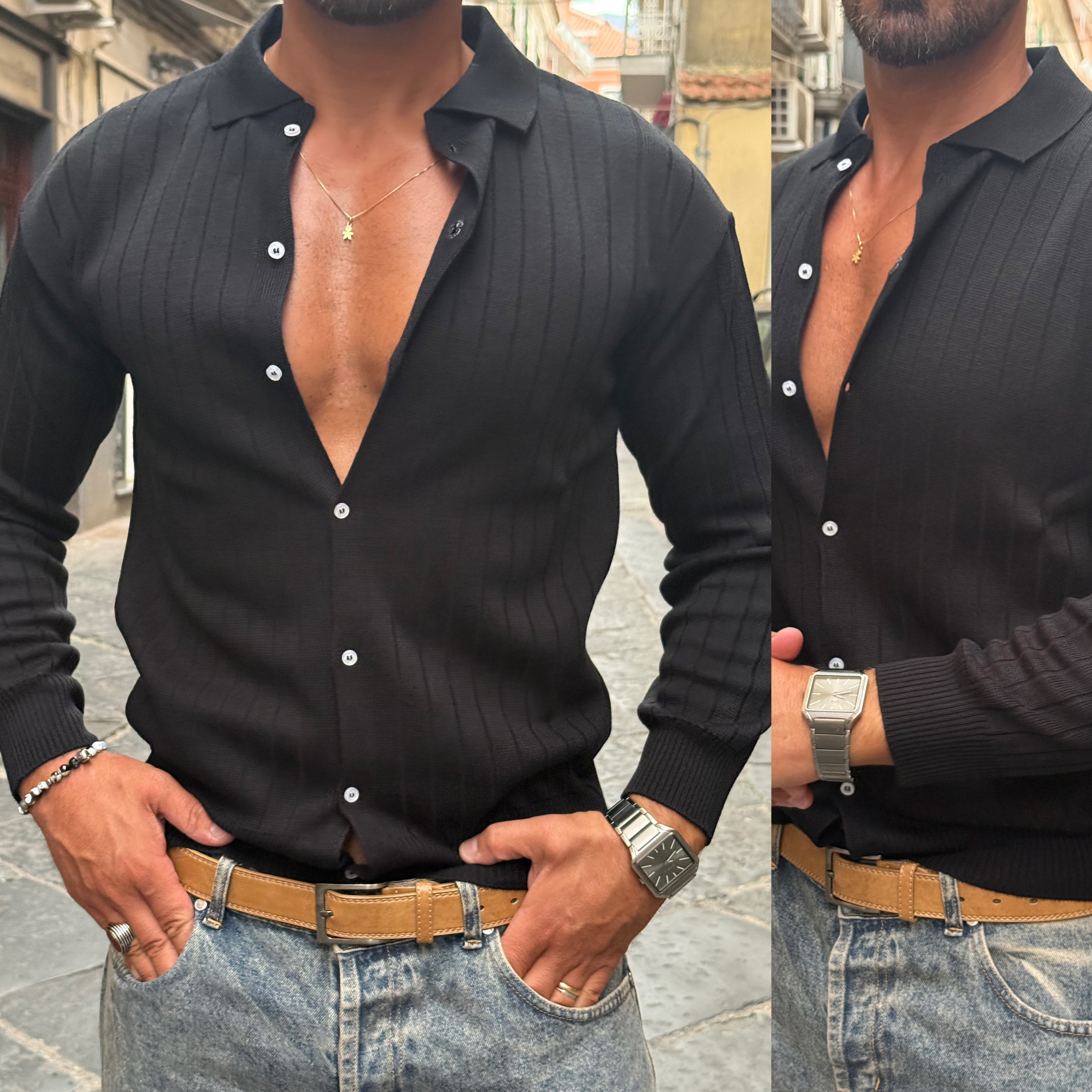 Cardigan collo polo blacksunday