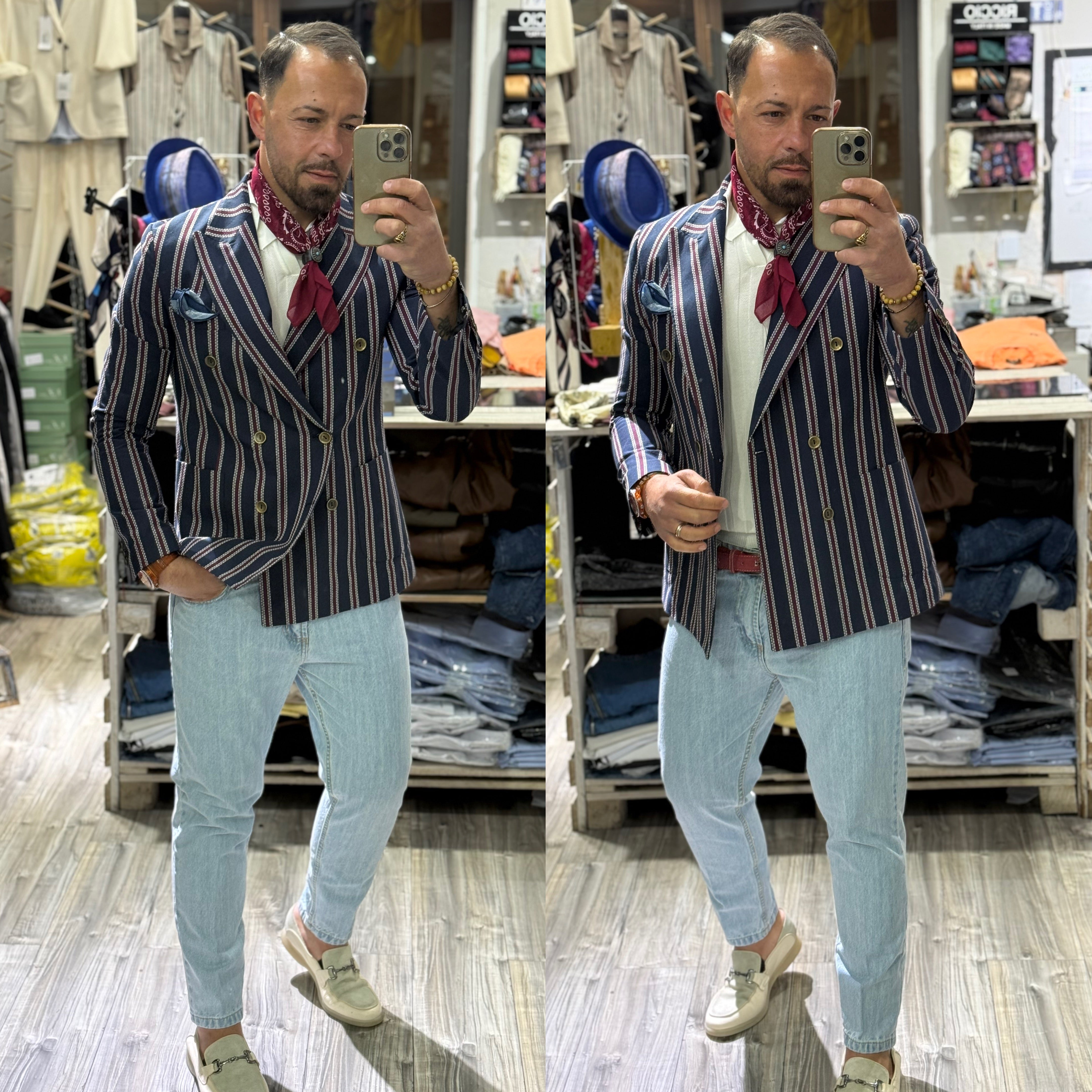 Giacca sartoriale doppiopetto Ddsmile