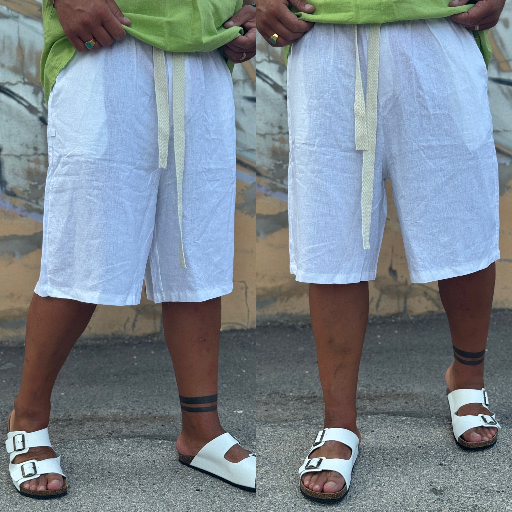 Coordinato Caraibi camicia e bermuda in lino