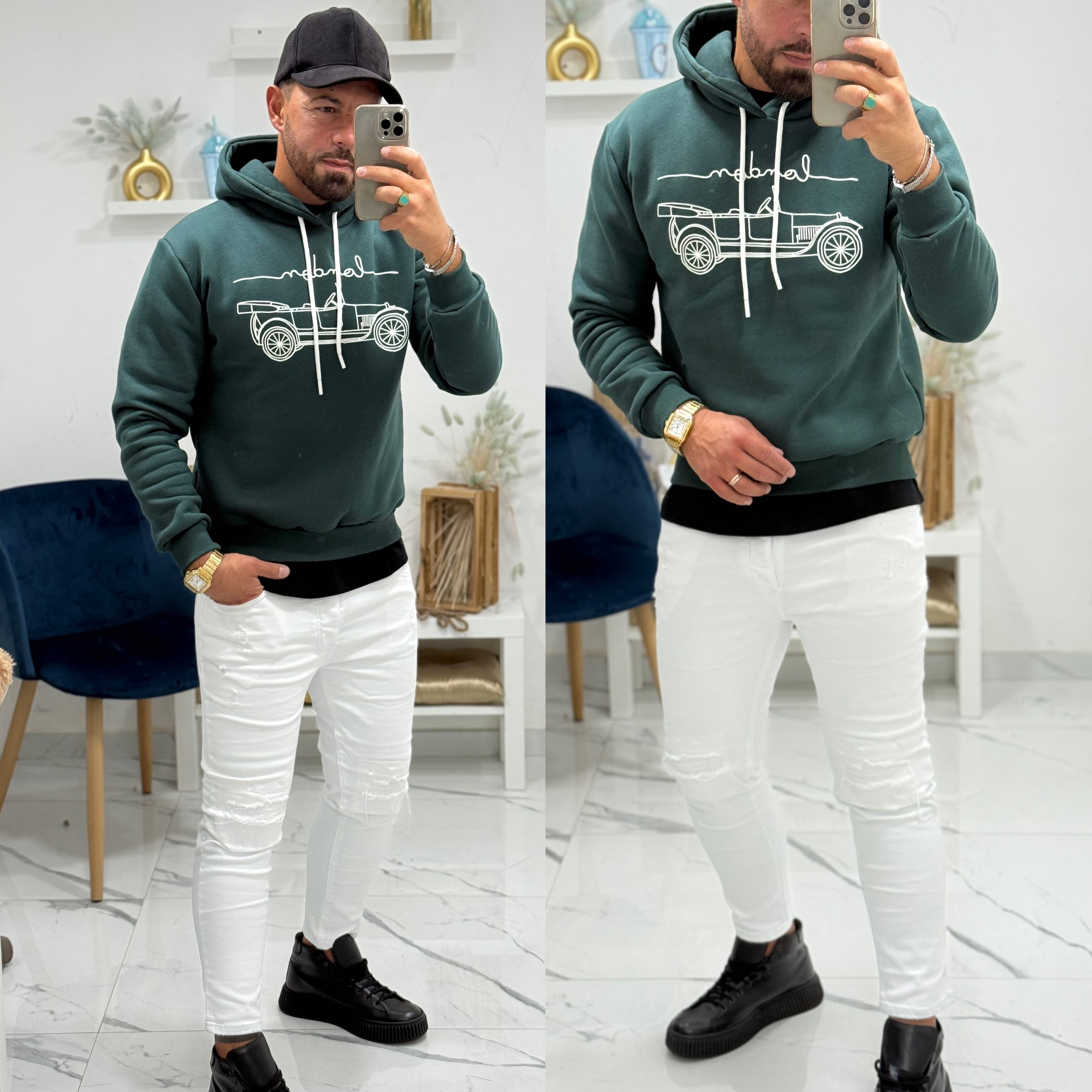 Felpa con cappuccio London