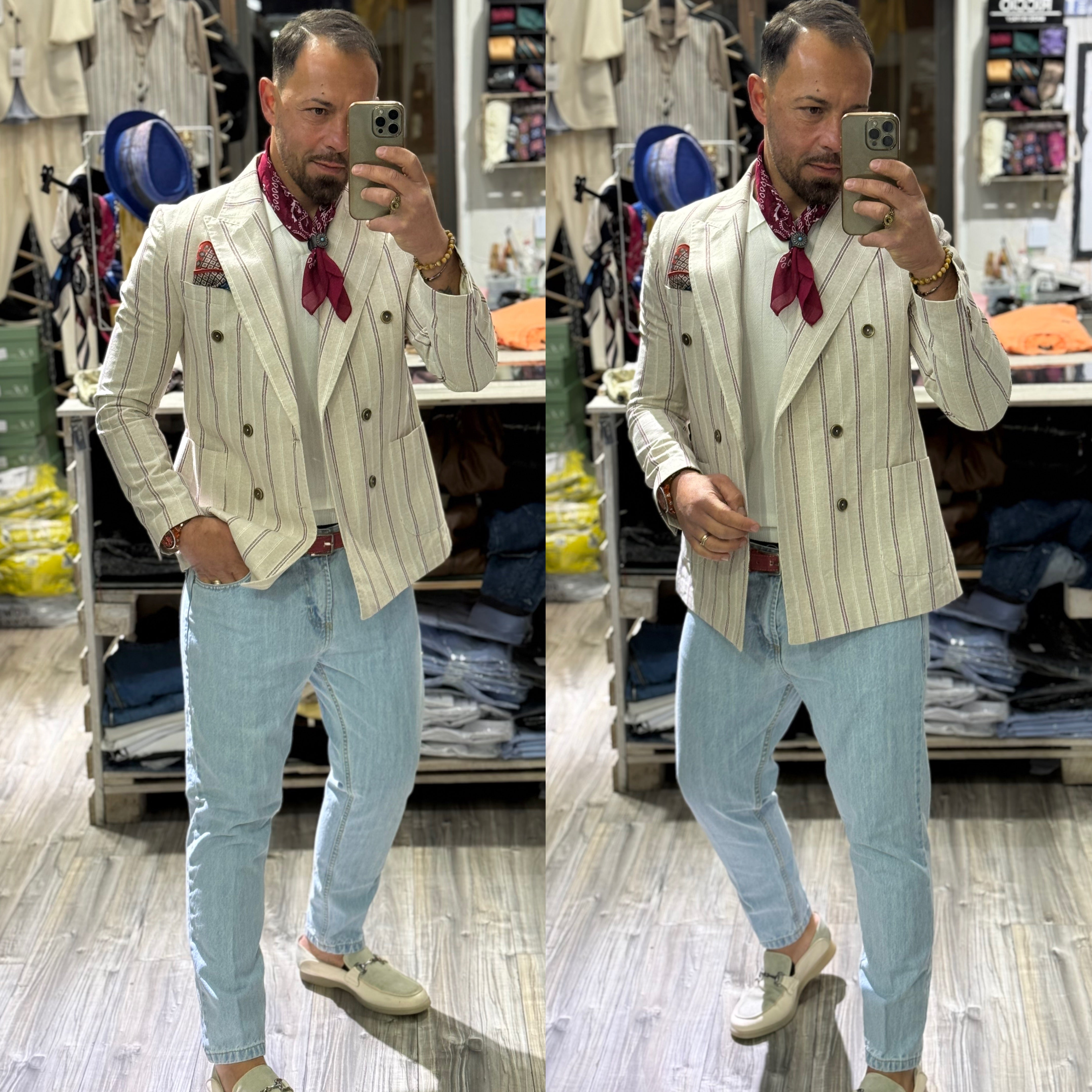 Giacca sartoriale doppiopetto Ddsmile