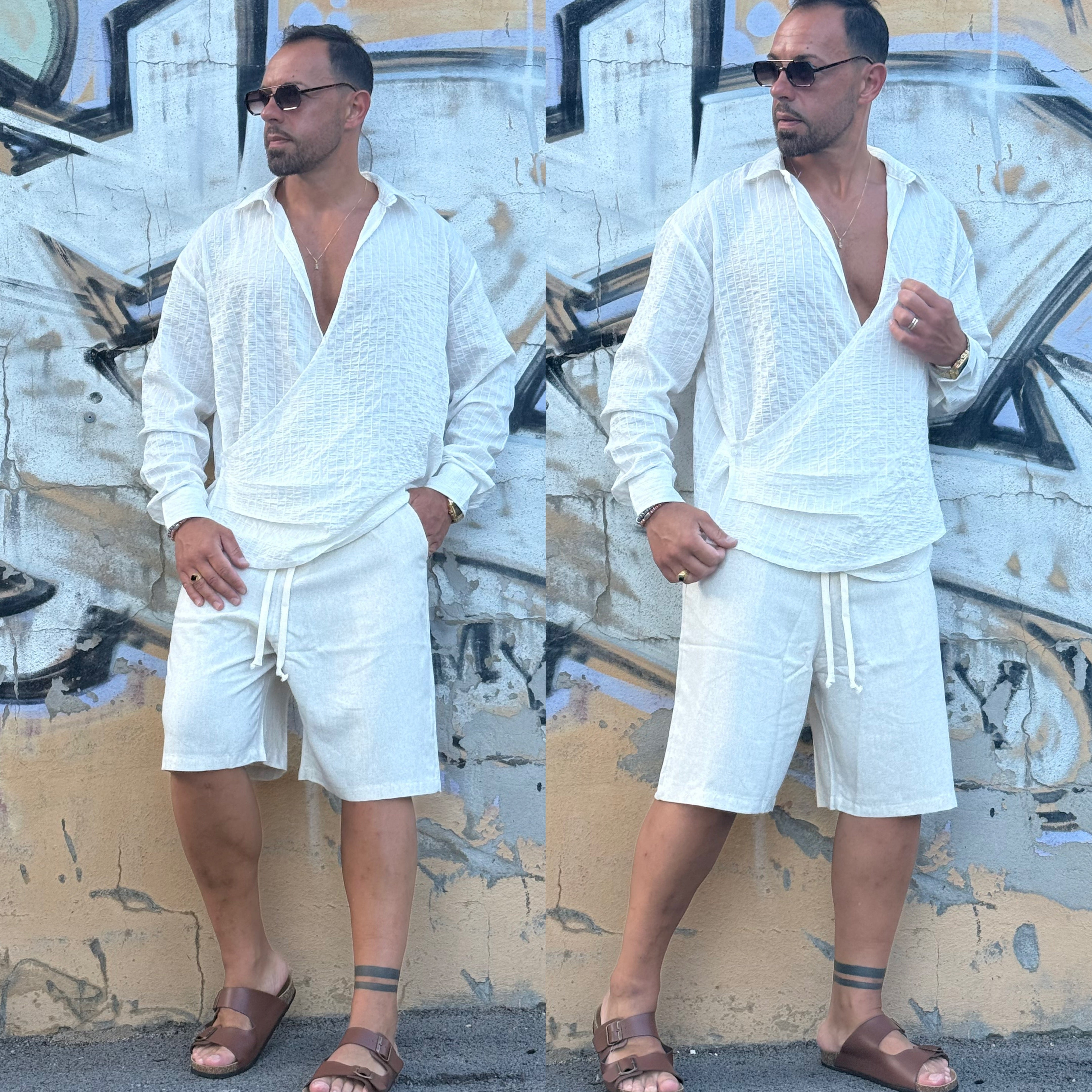 Combo camicia e bermuda coordinato Santorini