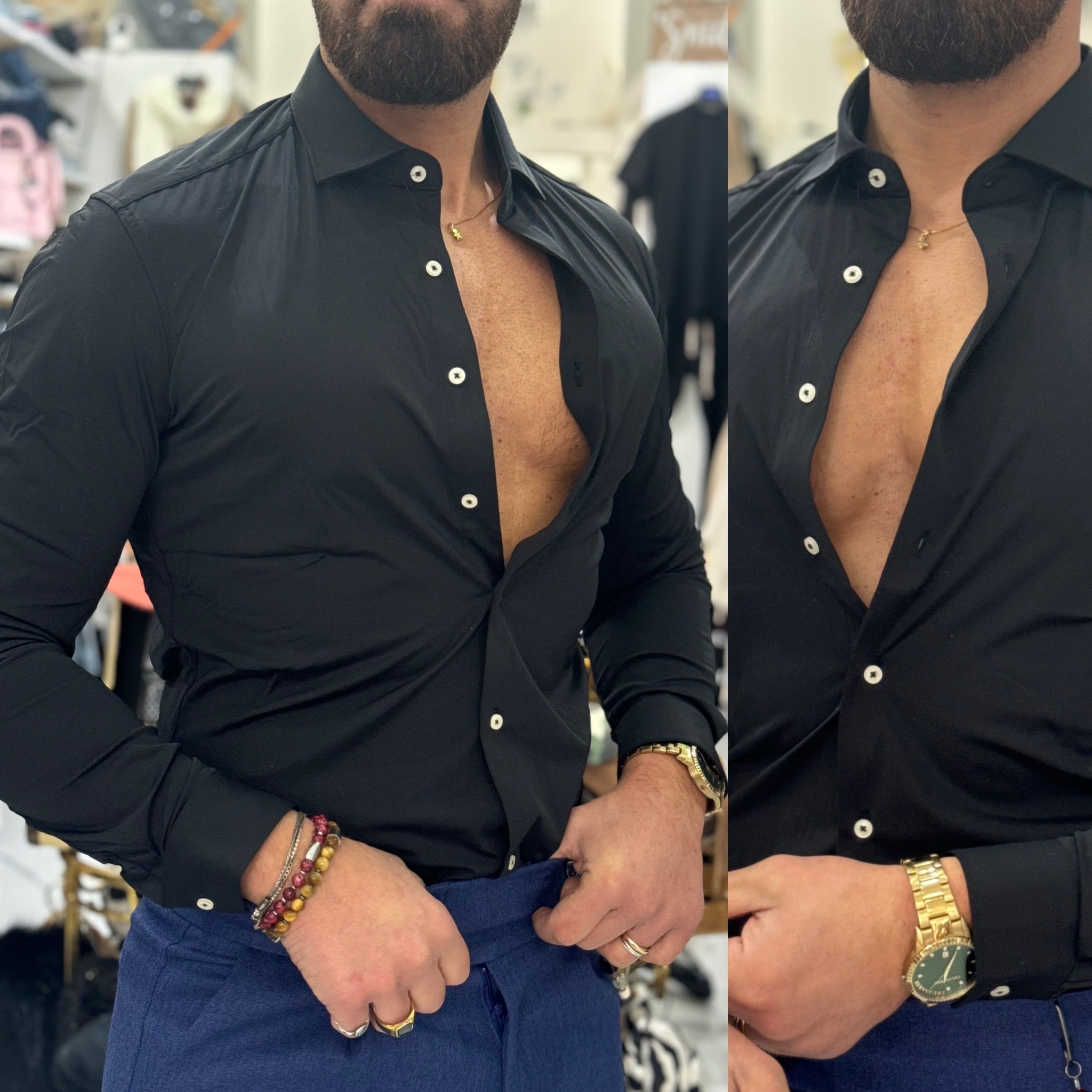 Camicia collo francese Slim Italy