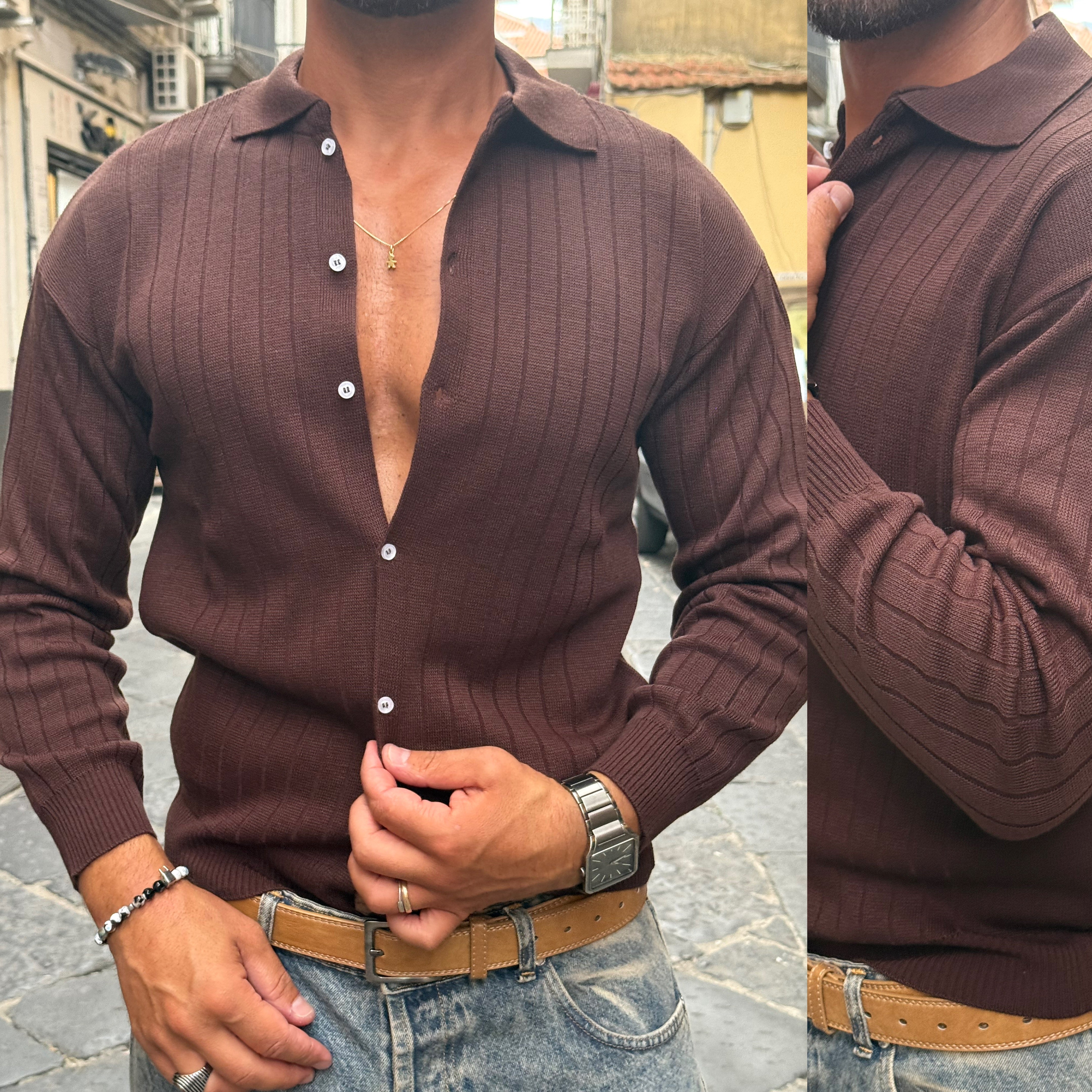 Cardigan collo polo blacksunday