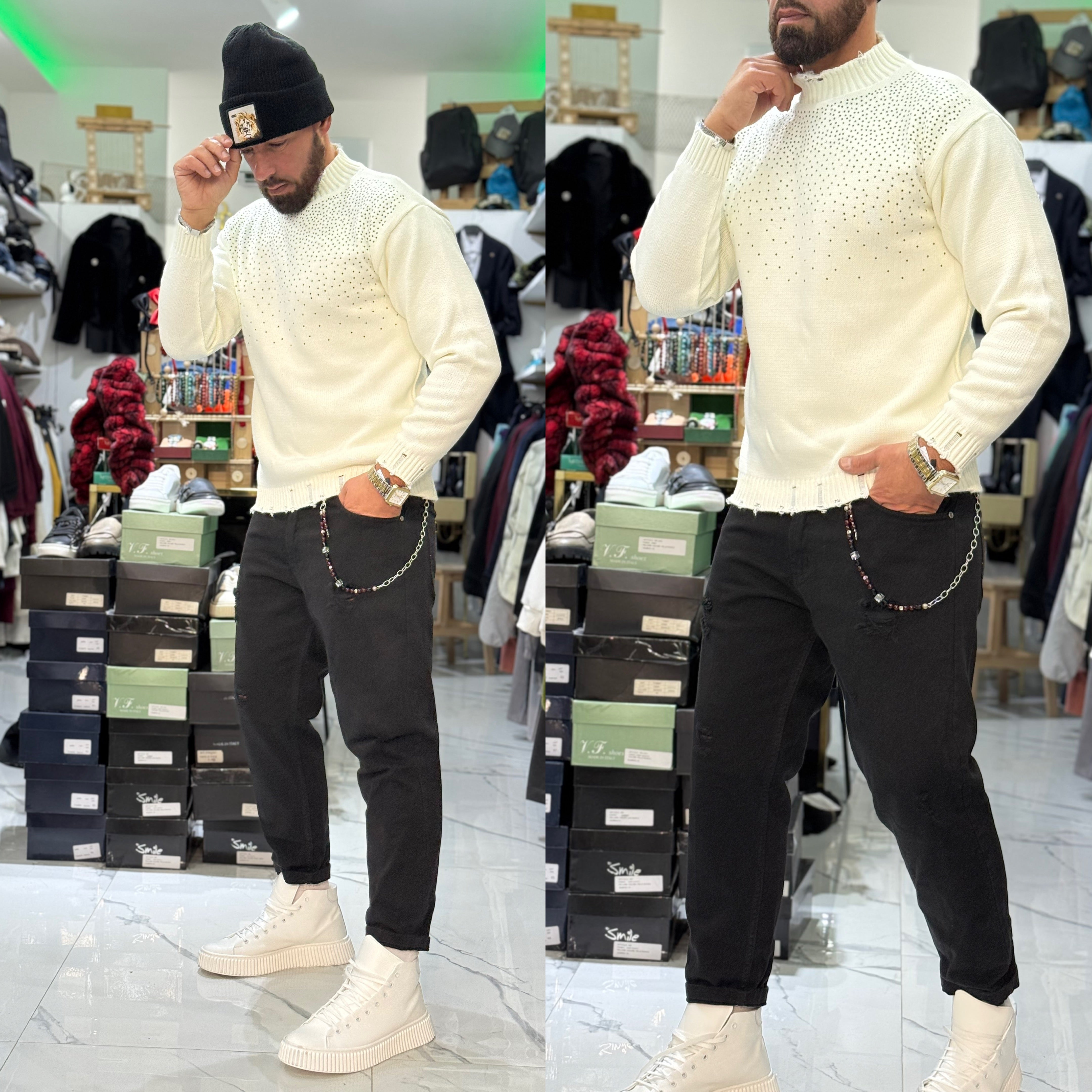 Maglione mezzocollo Diamond