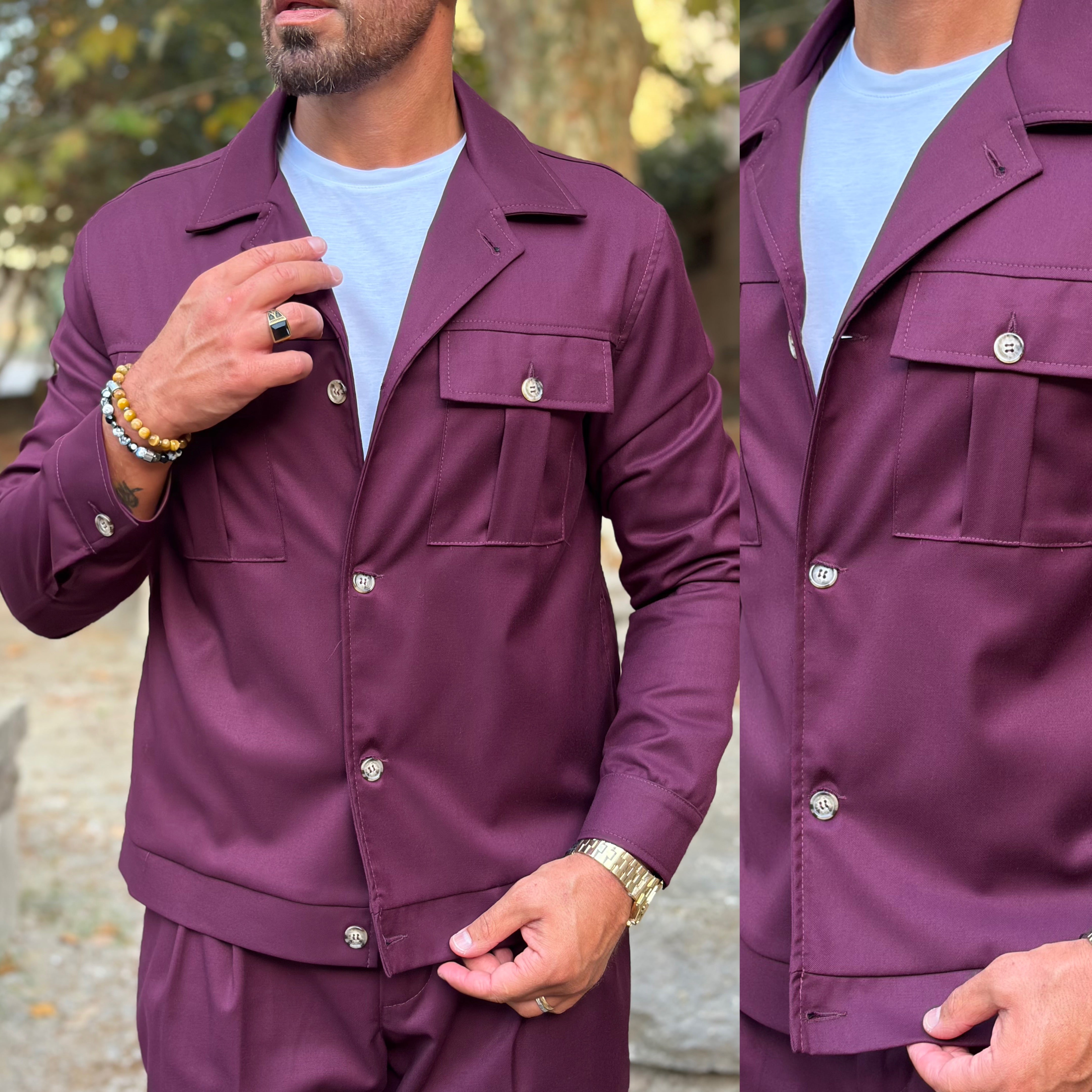Coordinato sariano limited pantalone vita alta e giacca zaffiro