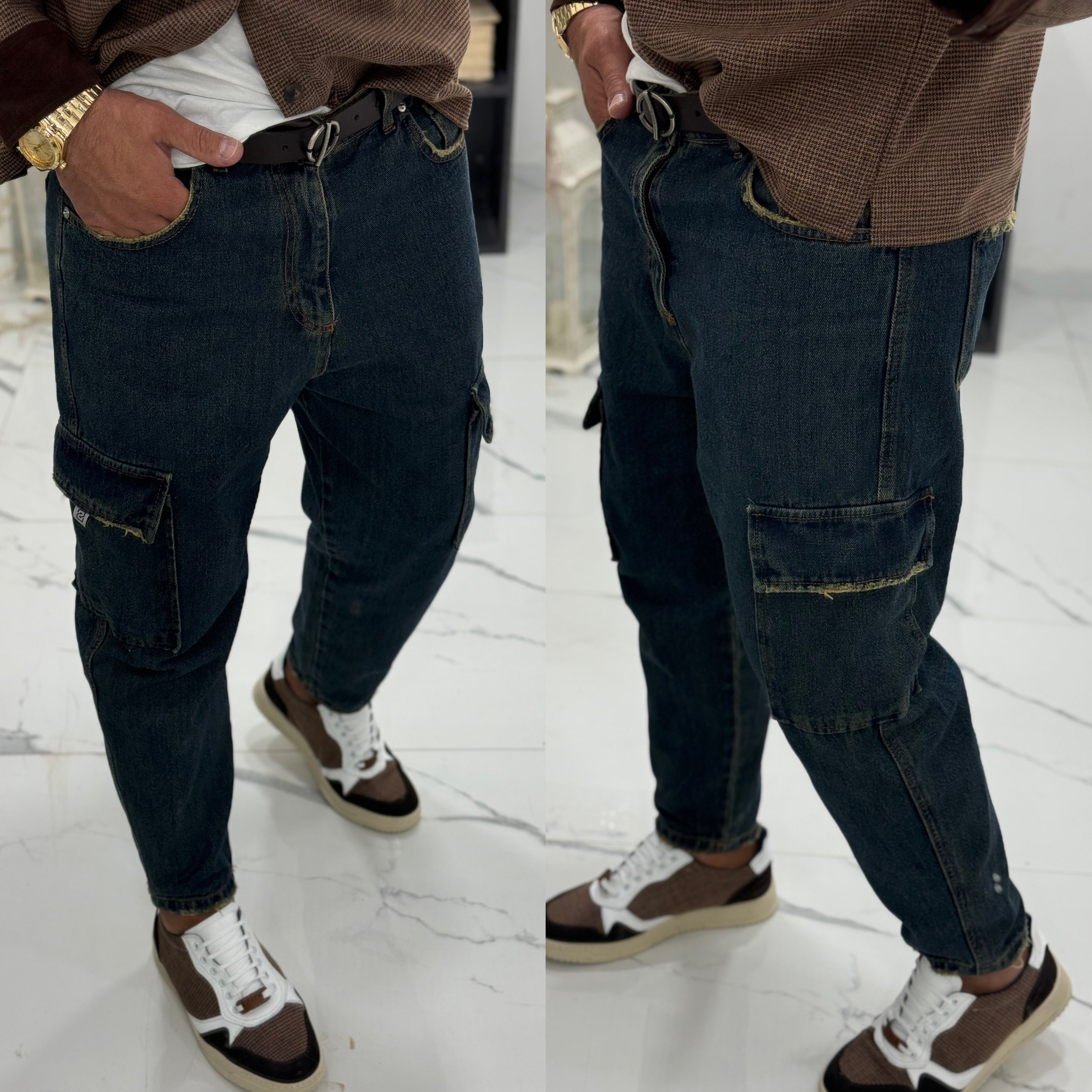Jeans cargo sabbiato blacksunday