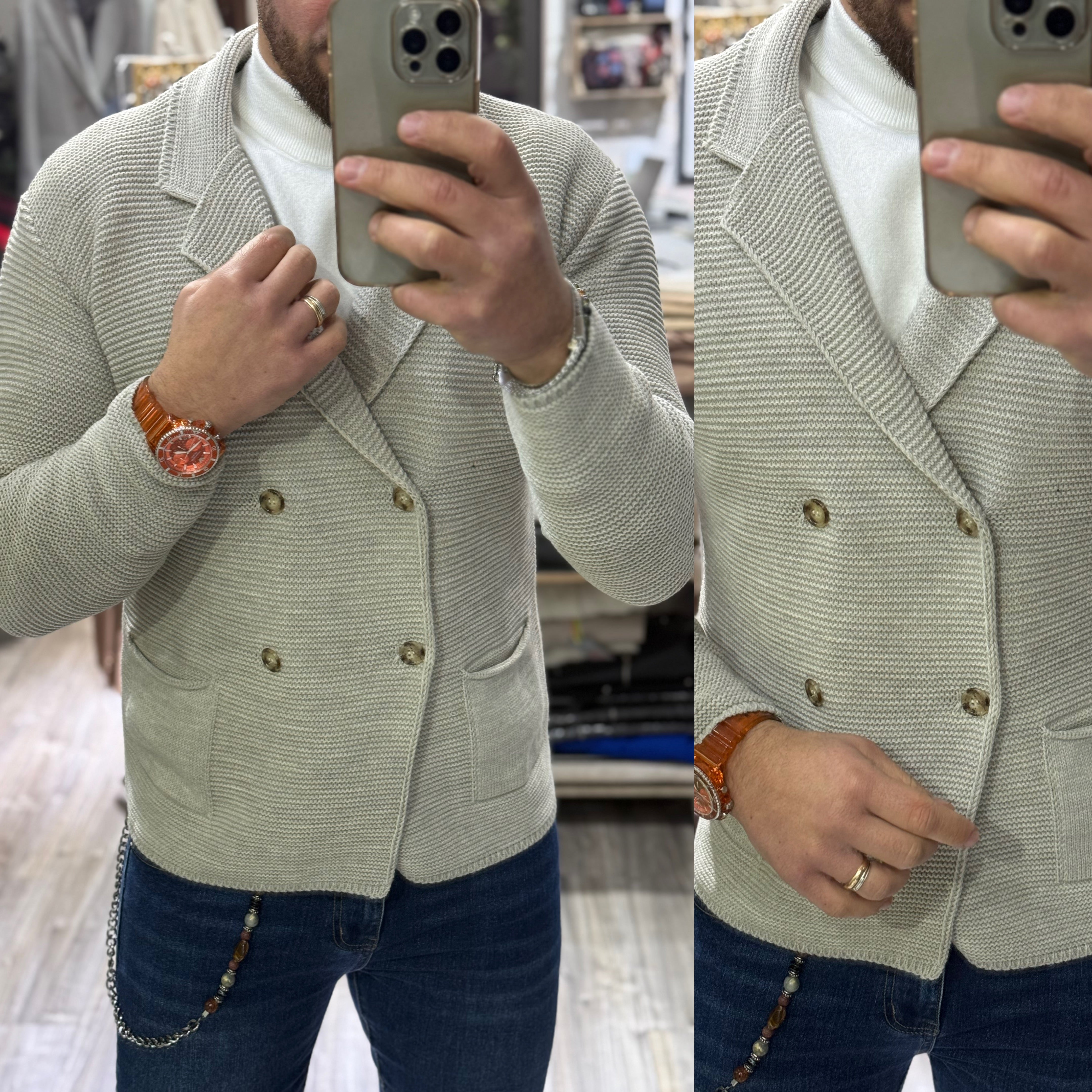 Cardigan doppiopetto giacca Italy